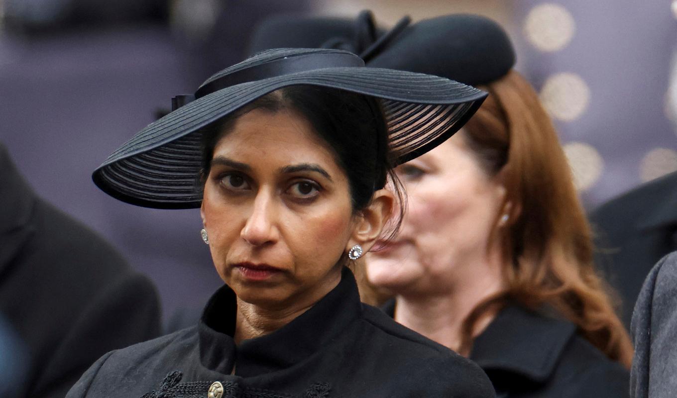 Storbritanniens före detta inrikesminister Suella Braverman. Foto: Toby Melville/AP/TT