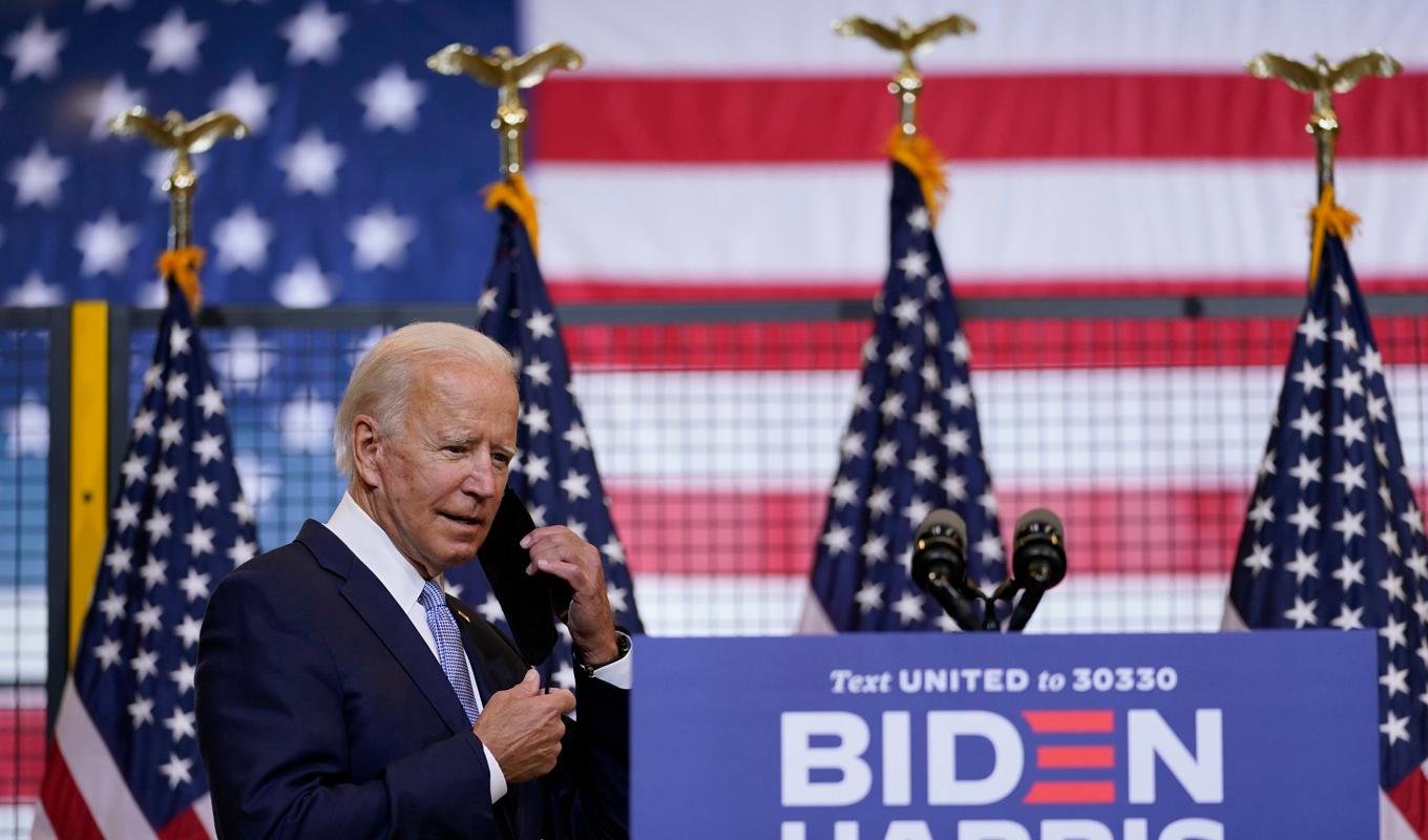 Bekymrad. Opinionssiffrorna talar inte till USA:s president Joe Bidens fördel. Arkivbild. Foto: Carolyn Kaster/AP/TT