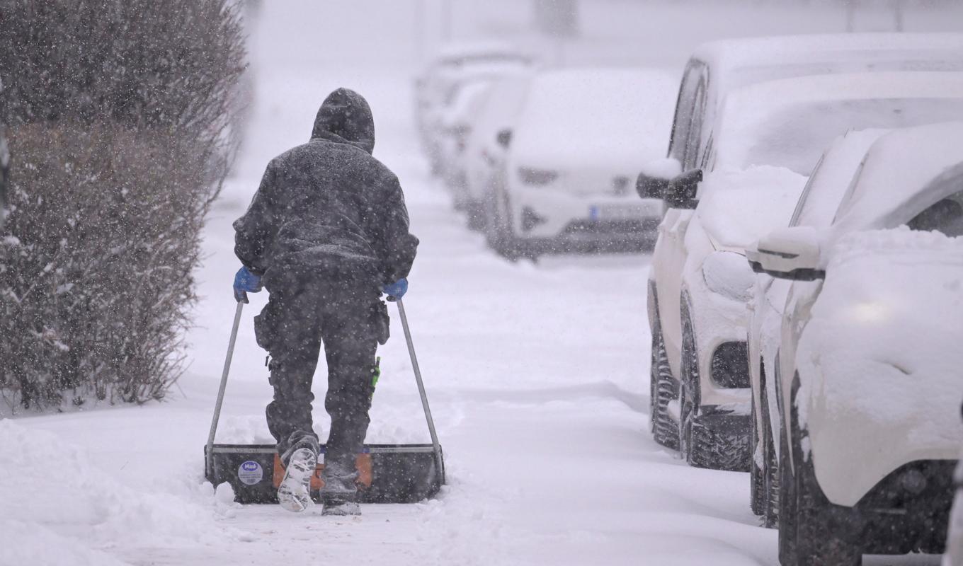 Det väntas mer snö under fredagen och helgen, bland annat i Uppland, på Öland och Gotland. Arkivbild. Foto: Janerik Henriksson/TT