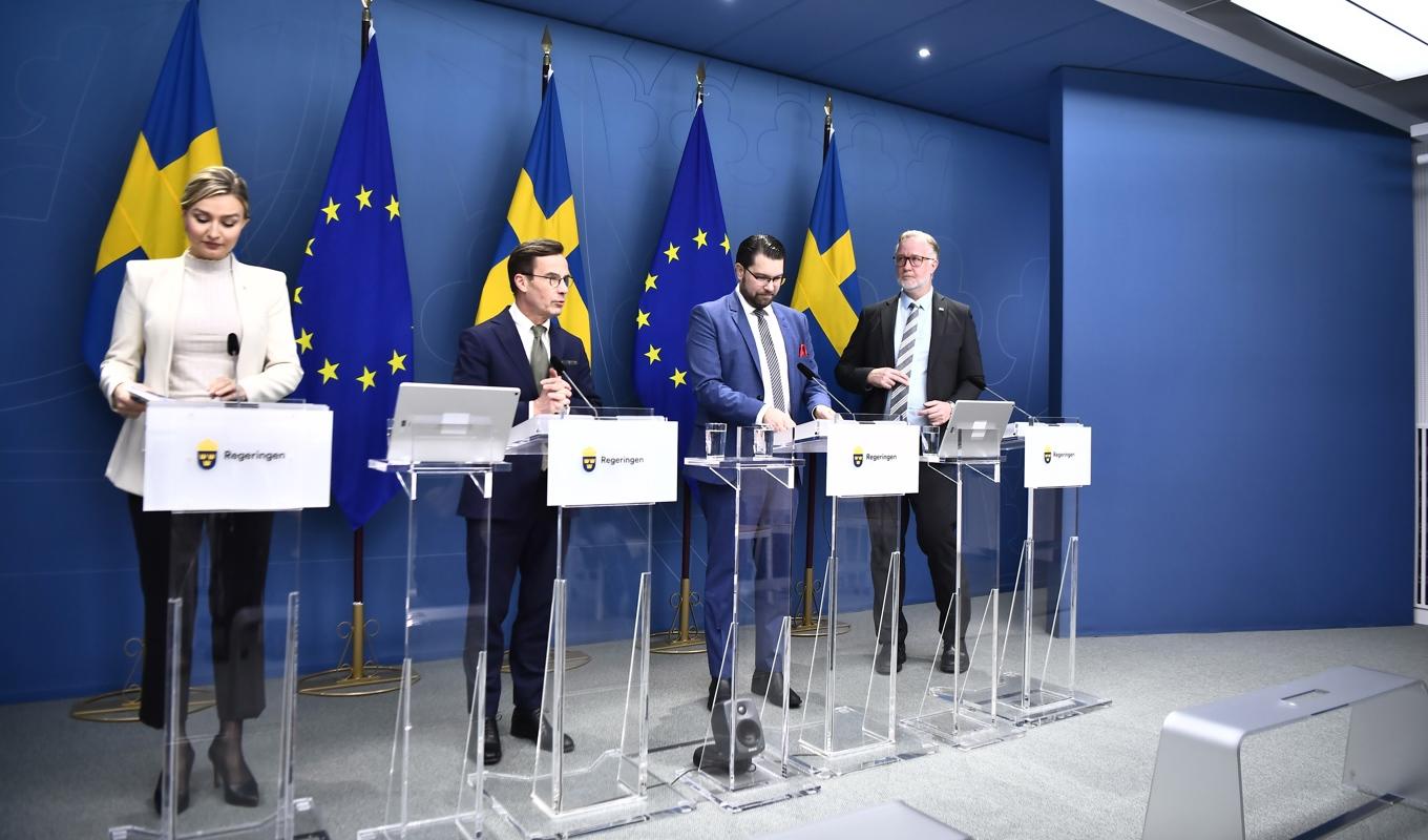 En tredjedel av regeringspartiernas väljare vill att Sverigedemokraternas också ska få ingå i regeringen. Arkivbild. Foto: Caisa Rasmussen/TT