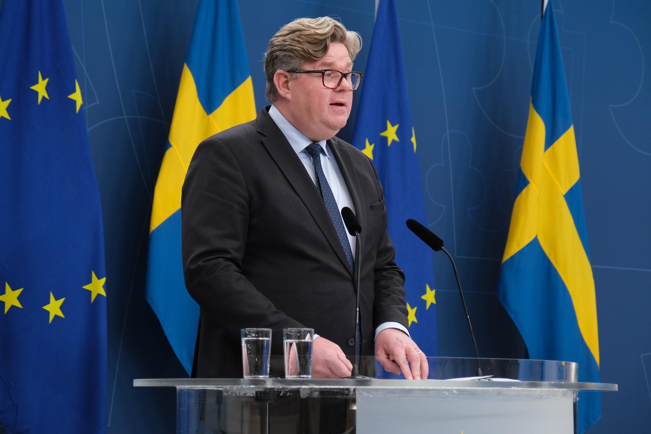 Justitieminister Gunnar Strömmer (M). Foto: Nadine Sohier/Regeringskansliet