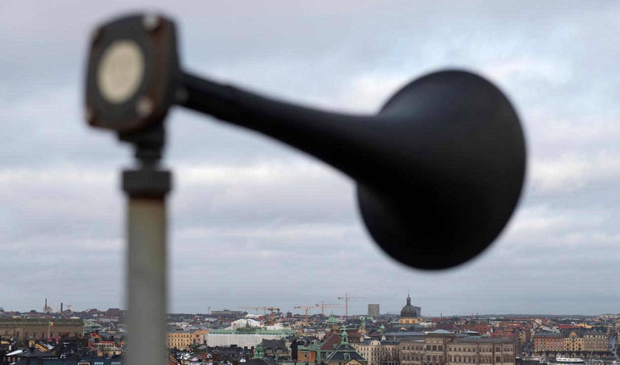 På flera ställen i Stockholm har larmsignalen inte hörts. Arkivbild. Foto: Henrik Montgomery/TT