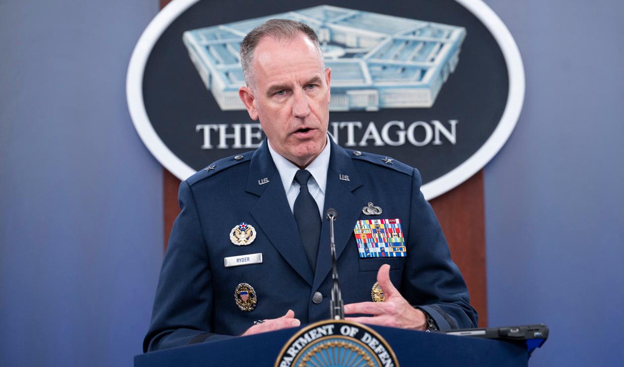 Pentagons pressekreterare, generalmajor Pat Ryder. Arkivbild. Foto: Kevin Wolf/AP/TT