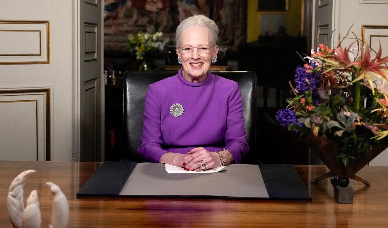 Drottning Margrethe håller nyårstal till danska nationen. Foto: Keld Navntoft/EPA/TT