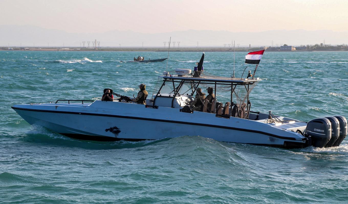 Jemens kustbevakning i Röda havet den 12 december i år. Foto: Khaled Ziad/AFP via Getty Images