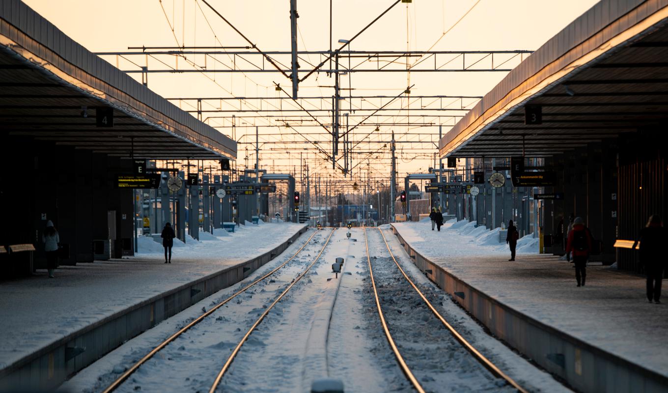 Snö och is skapar problem för tågen. Arkivbild. Foto: Carl-Olof Zimmerman/TT