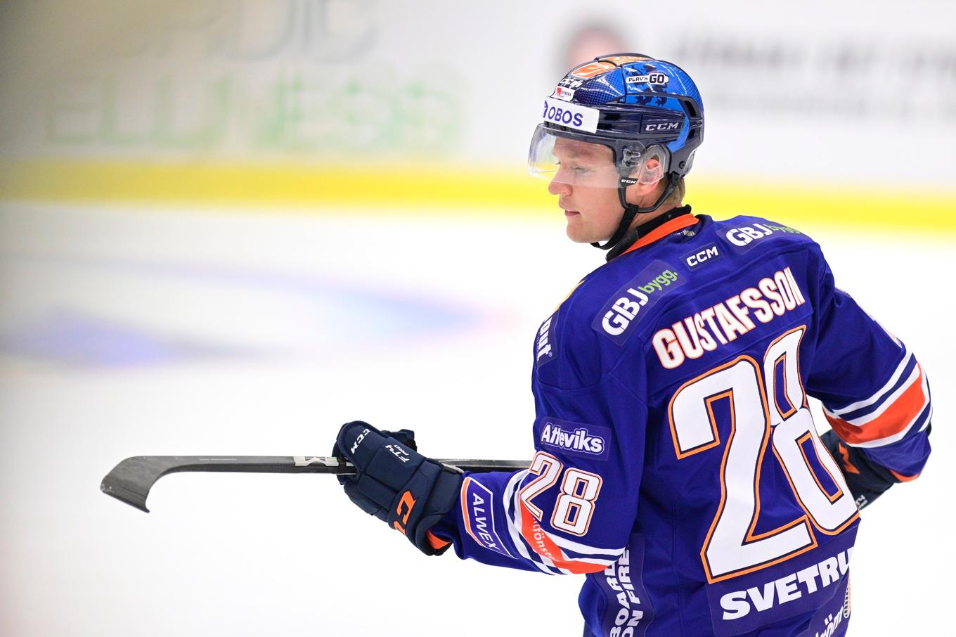 Hattrick för Växjös Hugo Gustafsson hemma mot Leksand. Arkivbild. Foto: Mikael Fritzon/TT