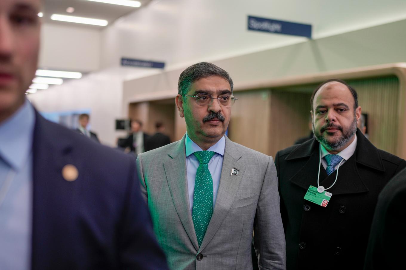 Pakistans tillförordnade premiärminister Anwaar-ul-Haq Kakar i Davos tidigare i veckan. Foto: Markus Schreiber/AP/TT