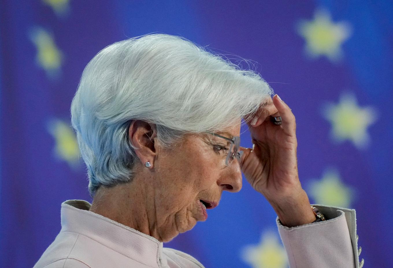 Årets första räntebesked från Europeiska centralbanken (ECB), med chefen Christine Lagarde. Arkivbild. Foto: Michael Probst AP/TT