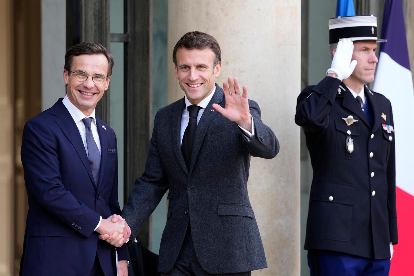 Sverige och Frankrike ska teckna flera samarbetsavtal under president Macrons statsbesök. Arkivbild. Foto: Francois Mori/AP/TT