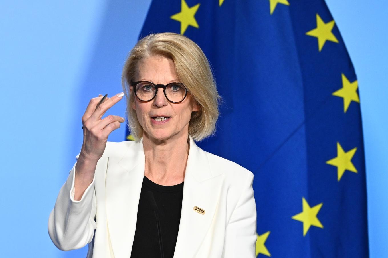 Finansminister Elisabeth Svantesson (M) och hennes kollegor i andra EU-länder får nya budgetregler att hålla sig till från 2025 efter en EU-kompromiss. Arkivbild. Foto: Claudio Bresciani/TT