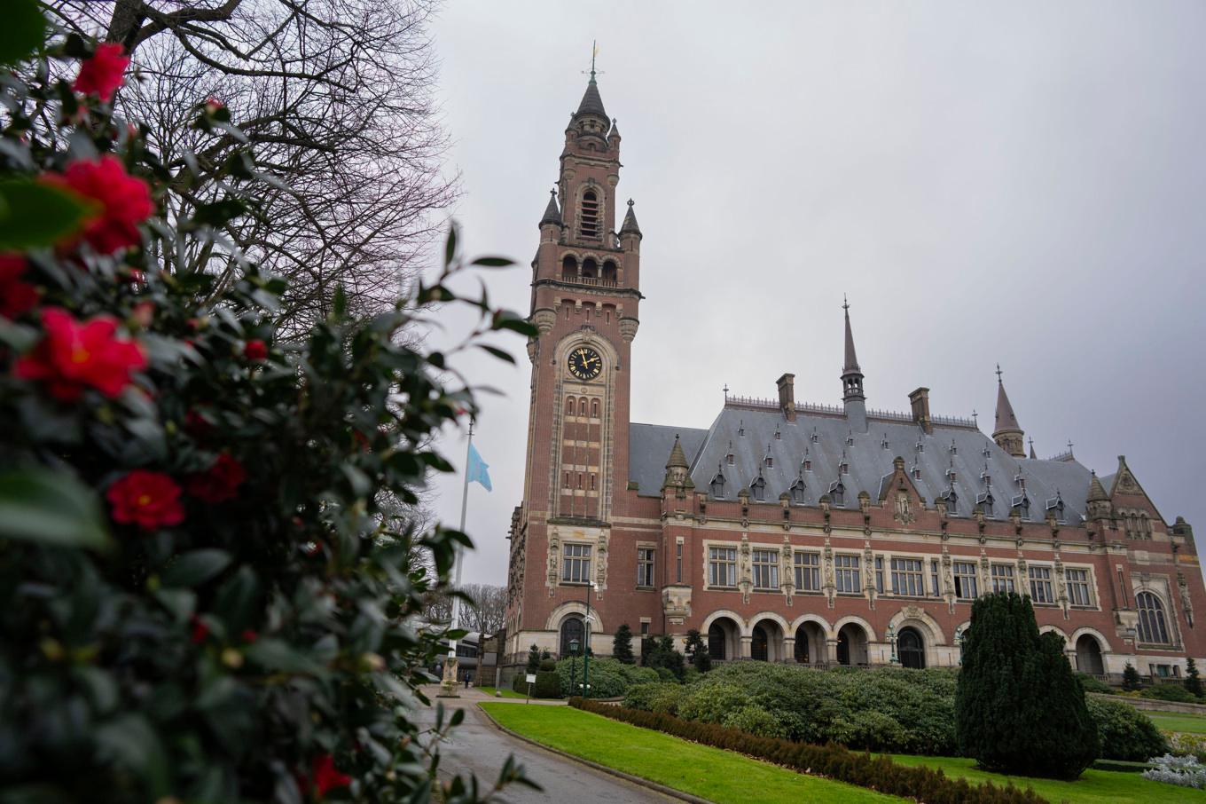 Fredspalatset som hyser Internationella domstolen ICJ i Haag. Arkivbild. Foto: Peter Dejong/AP/TT