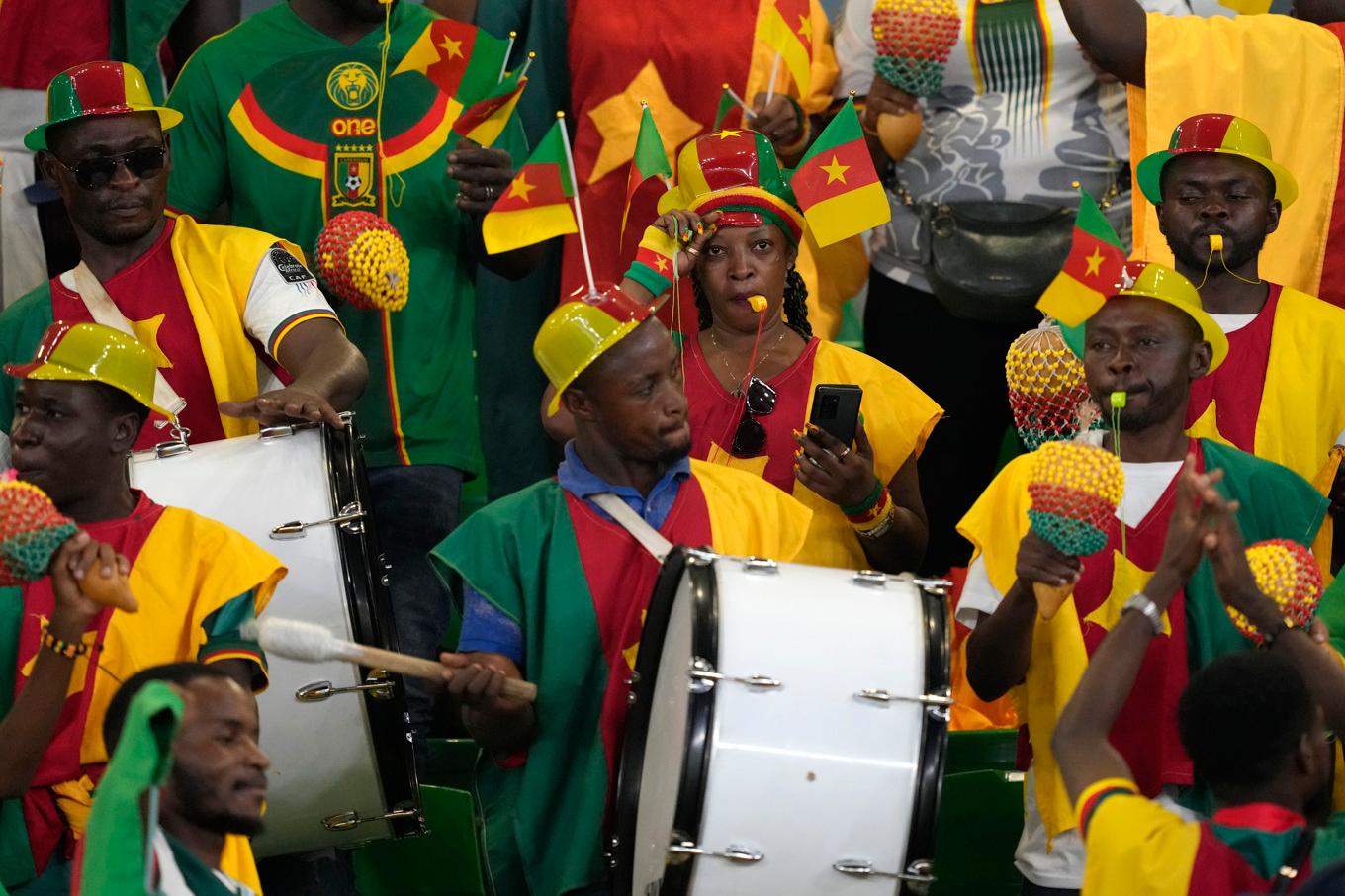 Kamerunska fans under Afrikanska mästerskapen. Arkivbild. Foto: Sunday Alamba/AP/TT