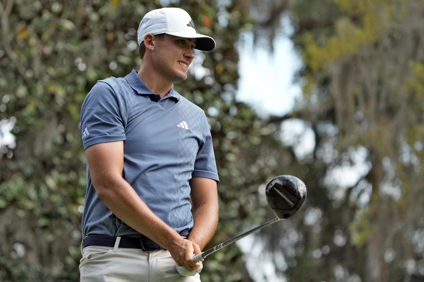 Det gick inte vägen för svenske golfstjärnan Ludvig Åberg i Texas. Arkivbild. Foto: Lynne Sladky/AP/TT