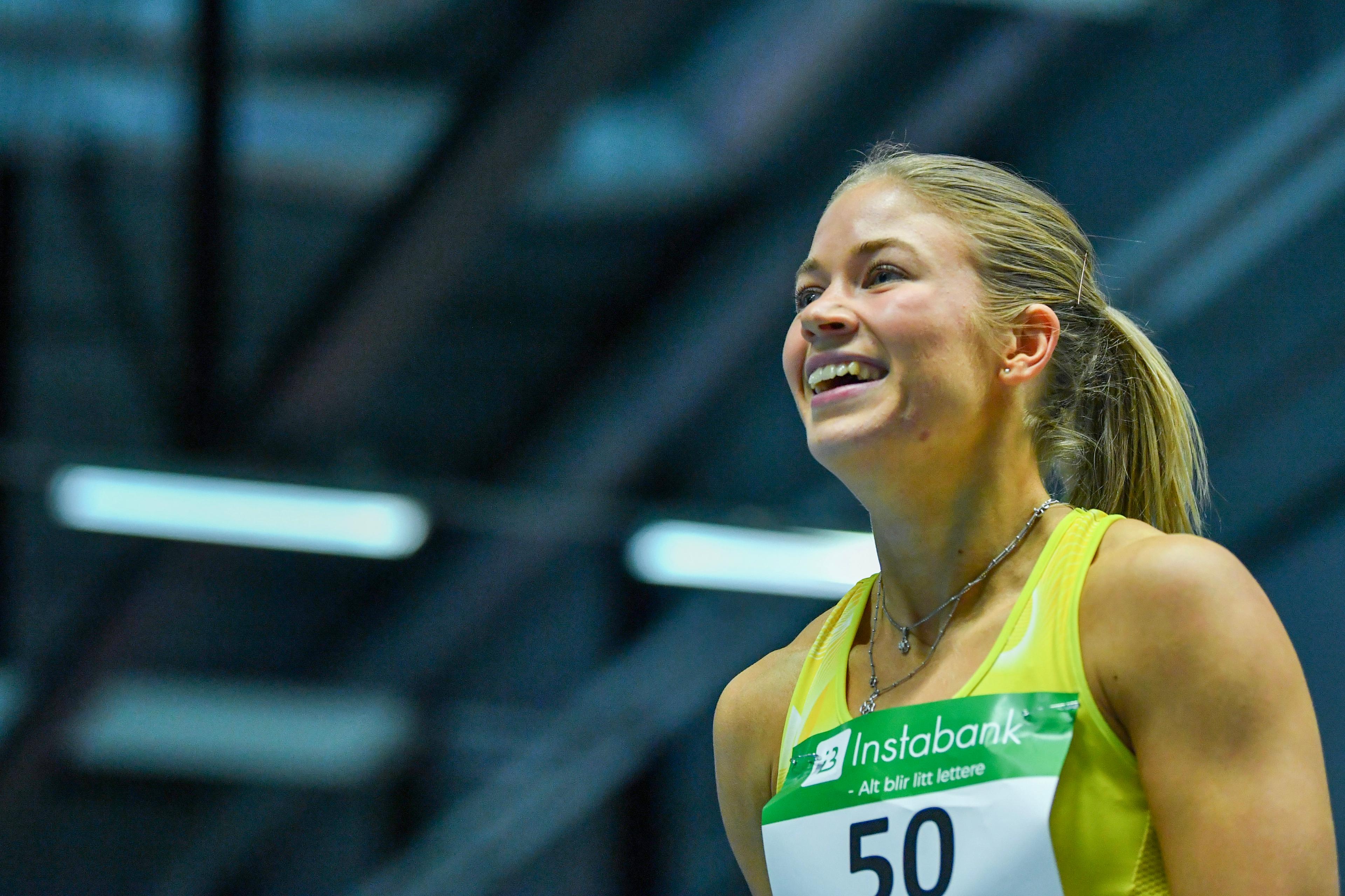 Julia Henriksson sprang för första gången 100 meter under 11 sekunder, när hon tog guld på Nordiska mästerskapen i friidrott på lördagen. Arkivbild. Foto: Rodrigo Freitas/AP/TT