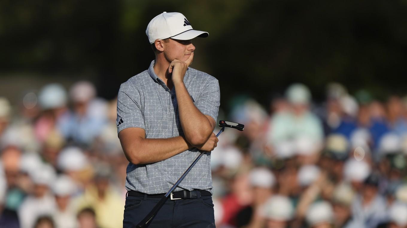 Ludvig Åberg klarade inte cutten efter andra rundan och är därmed utslagen ur PGA Championship. Arkivbild. Foto: Charlie Riedel/AP/TT