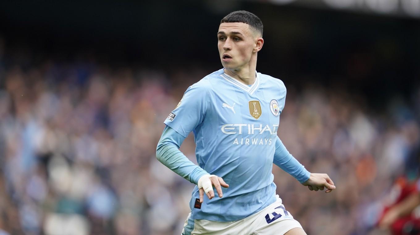 Manchester Citys Phil Foden. Arkivbild. Foto: Dave Thompson/AP/TT