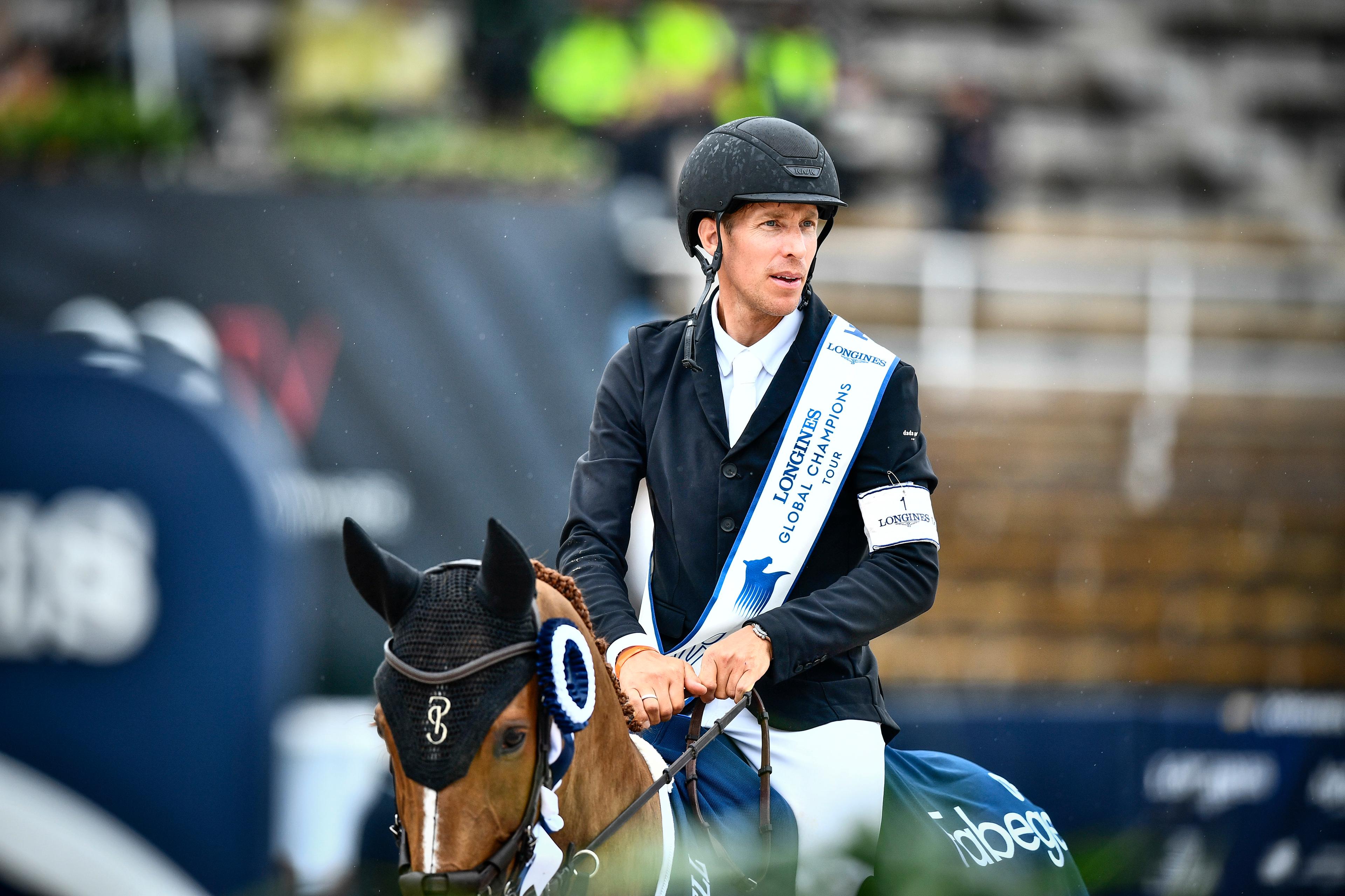 Henrik von Eckermann, här på King Edward, vann GP-hoppningen i Global Champions Tour förra året. Foto: Caisa Rasmussen/TT