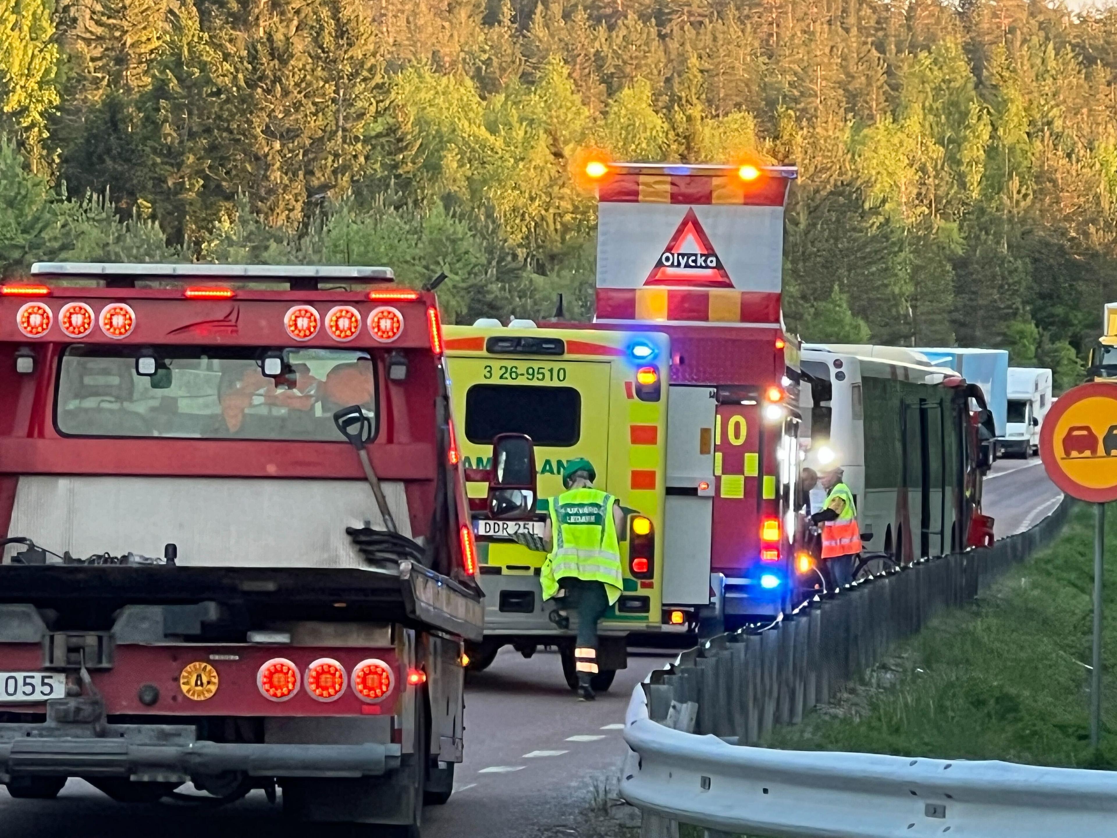 Olyckan inträffade söder om Hudiksvall. Foto: Amanda Bodin/Hudiksvalls tidning/TT