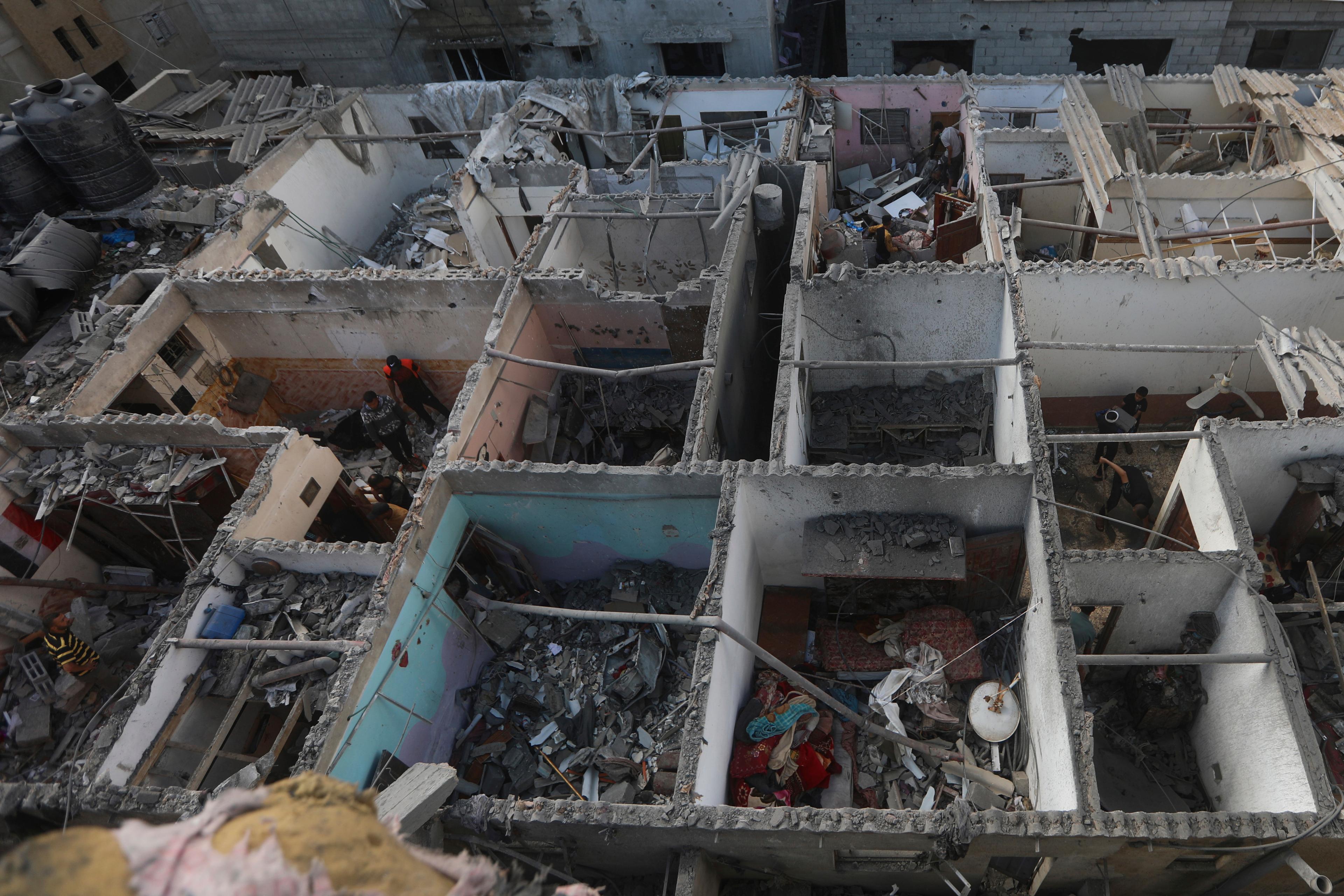 Förödelse i Rafah. Bilden är tagen 7 maj. Foto: Ismael Abu Dayyah/AP/TT