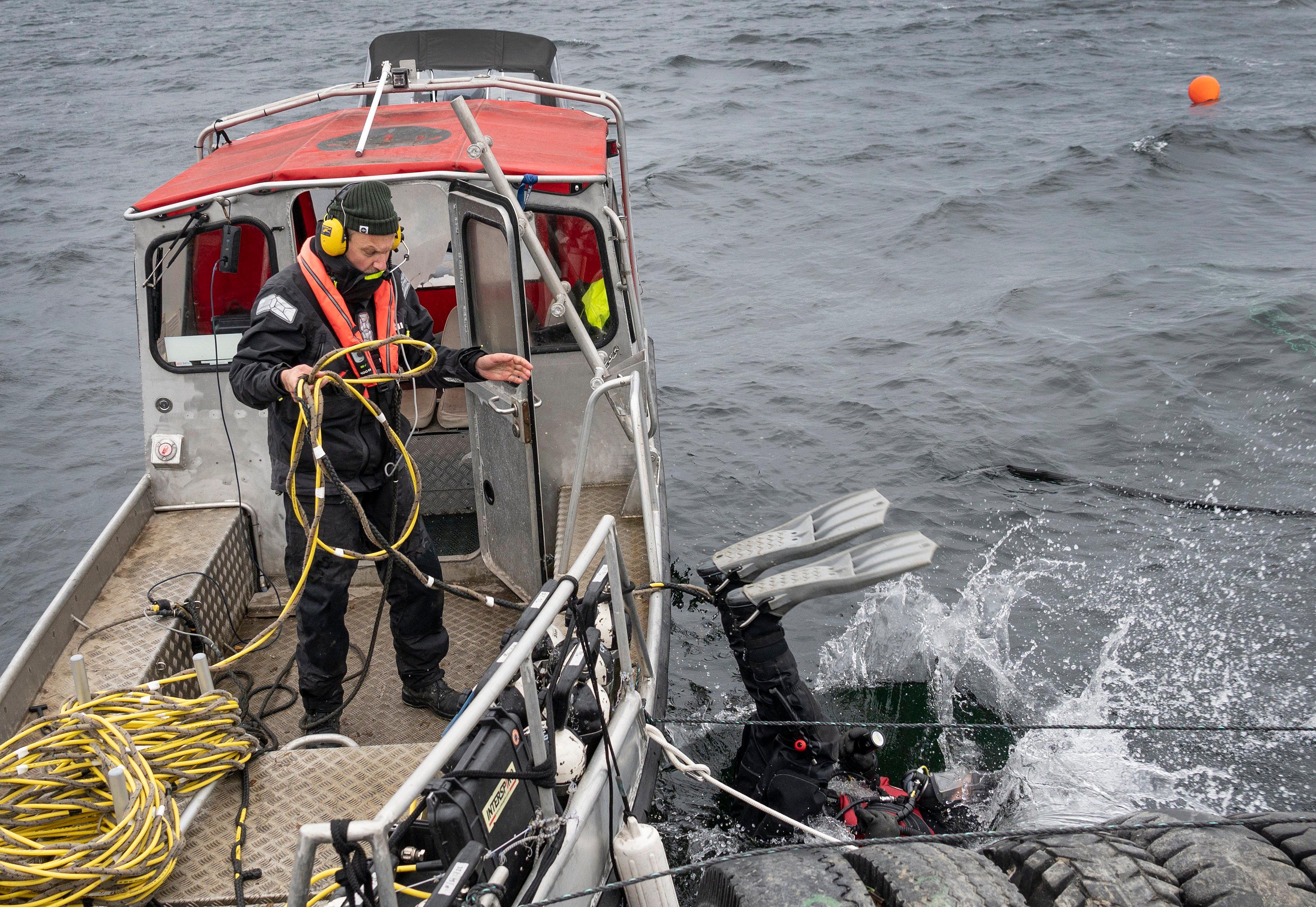 Det så kallade "Osmundvraket", ett välbevarat skeppsvrak från 1550-talet, hittades 2017. Bilden togs vid dykningar på platsen 2021. Arkivbild. Foto: Anders Wiklund/TT