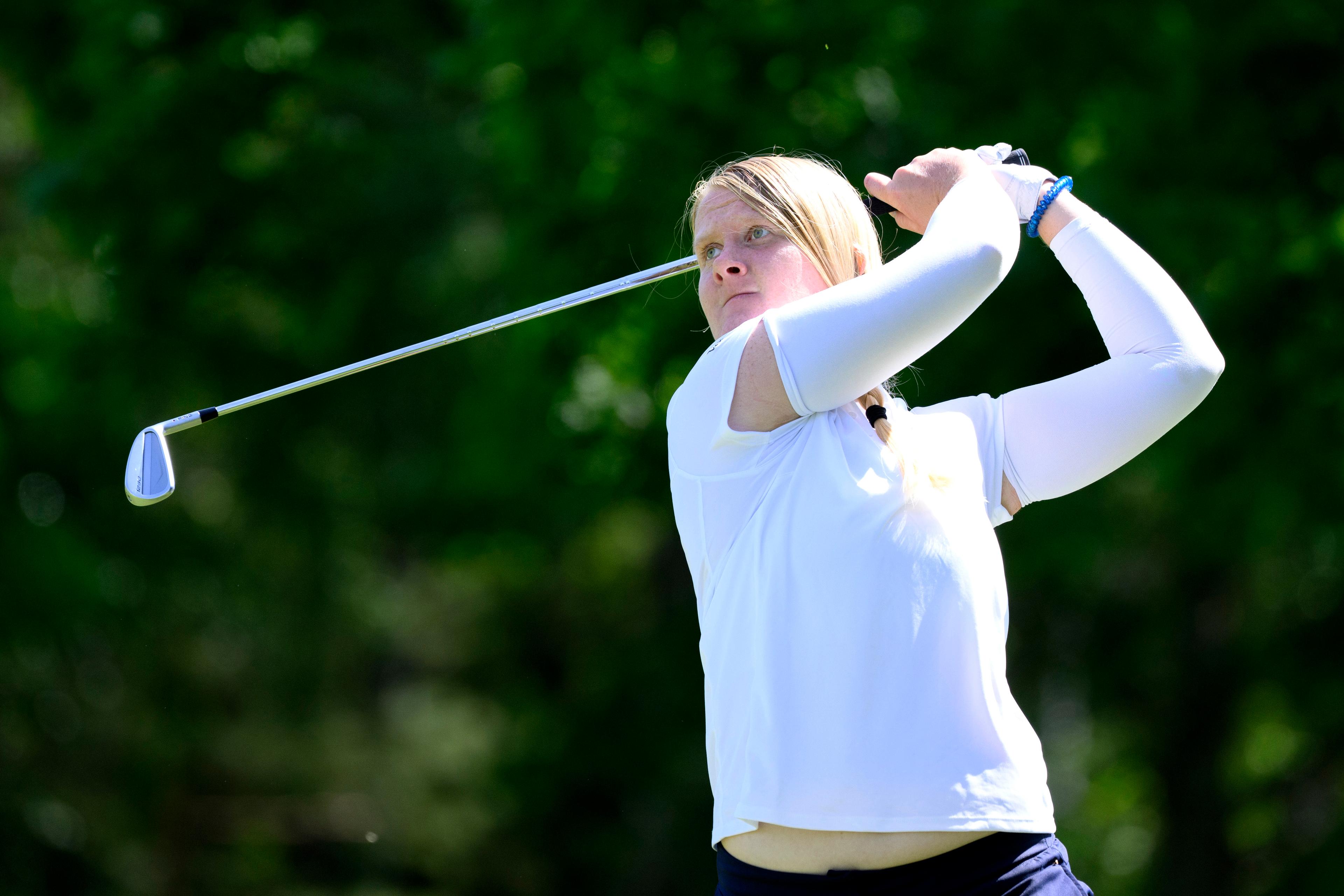 Ingrid Lindblad siktar på en topp tio-placering i golfmajorn US Open den här veckan. Arkivbild. Foto: Jessica Gow/TT