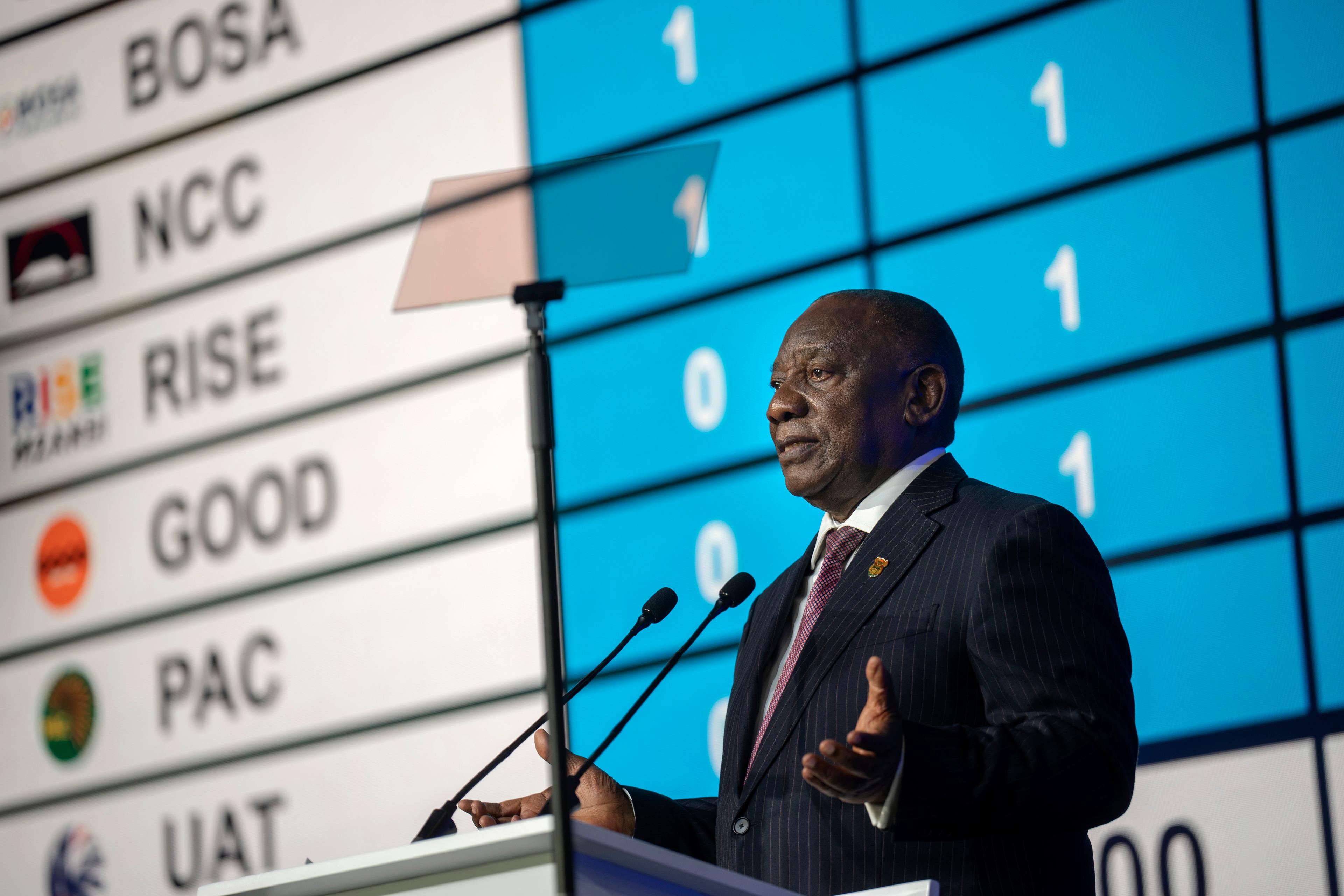 Sydafrikas president Cyril Ramaphosa. Foto: Emilio Morenatti/AP/TT