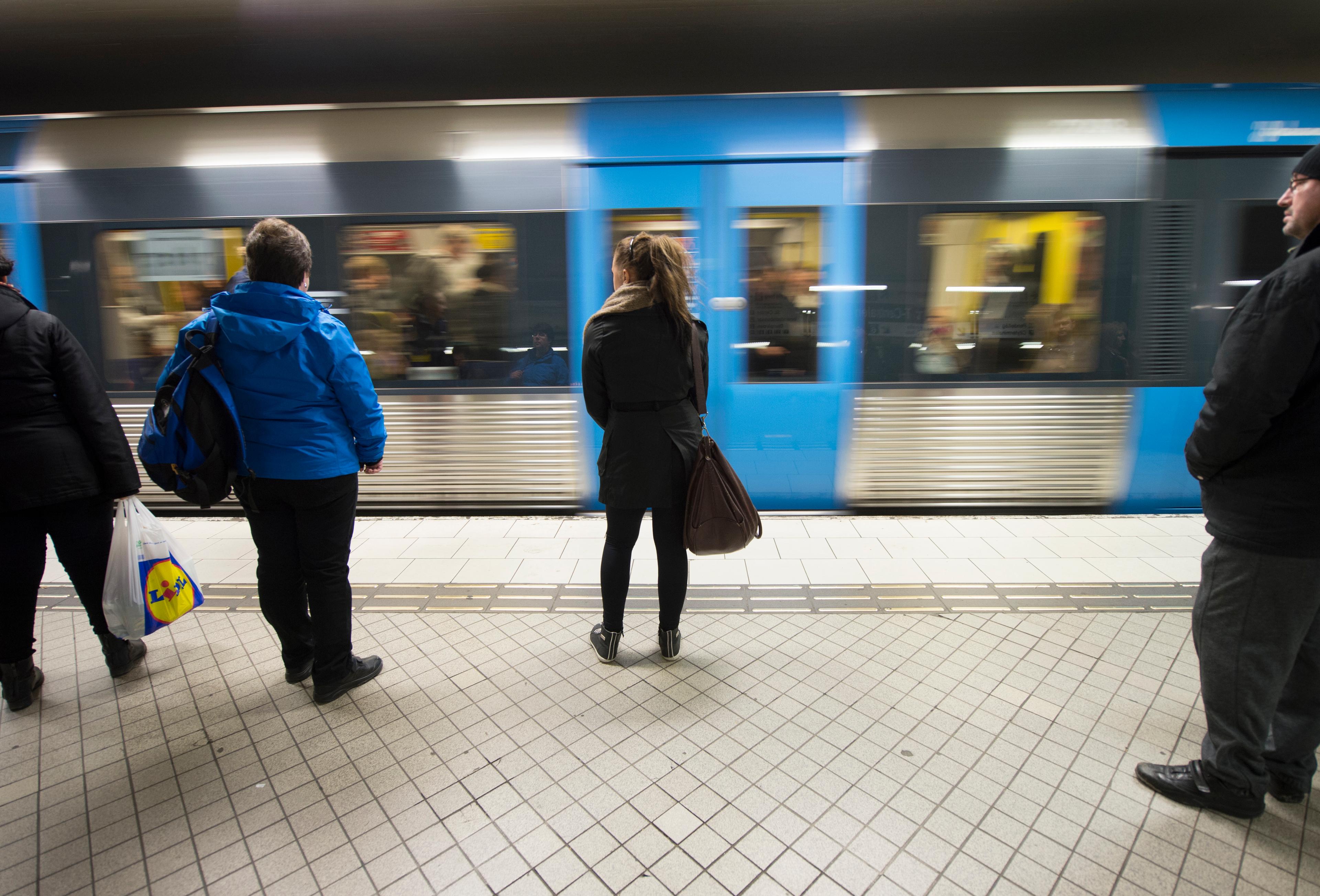 Det är störningar i tunnelbanetrafiken på tisdagsmorgonen. Arkivbild. Foto: Fredrik Sandberg/ TT