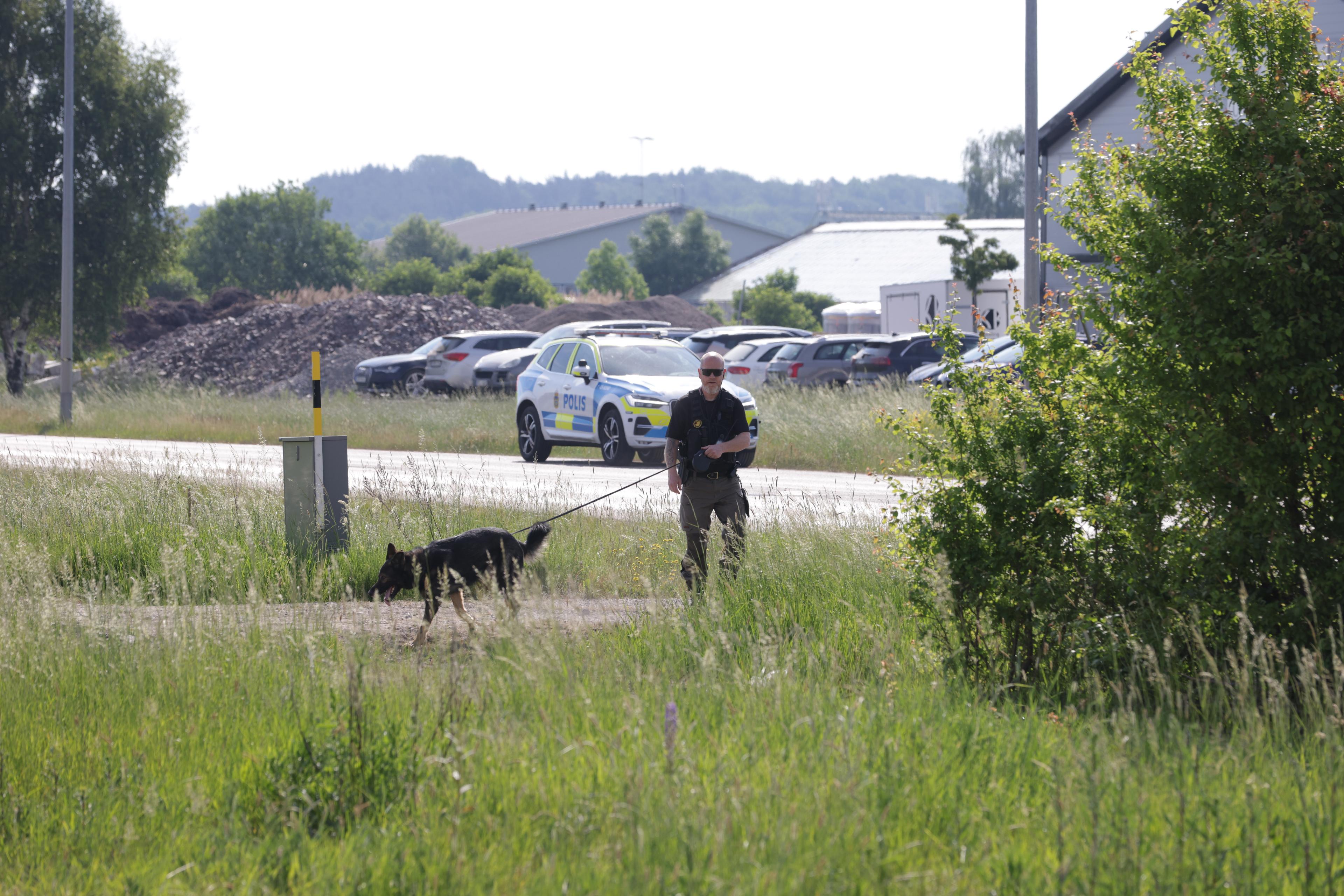 Polisen söker med hund i samband med ett fynd efter dubbelmordet i Norrköping. Arkivbild. Foto: Magnus Andersson/TT