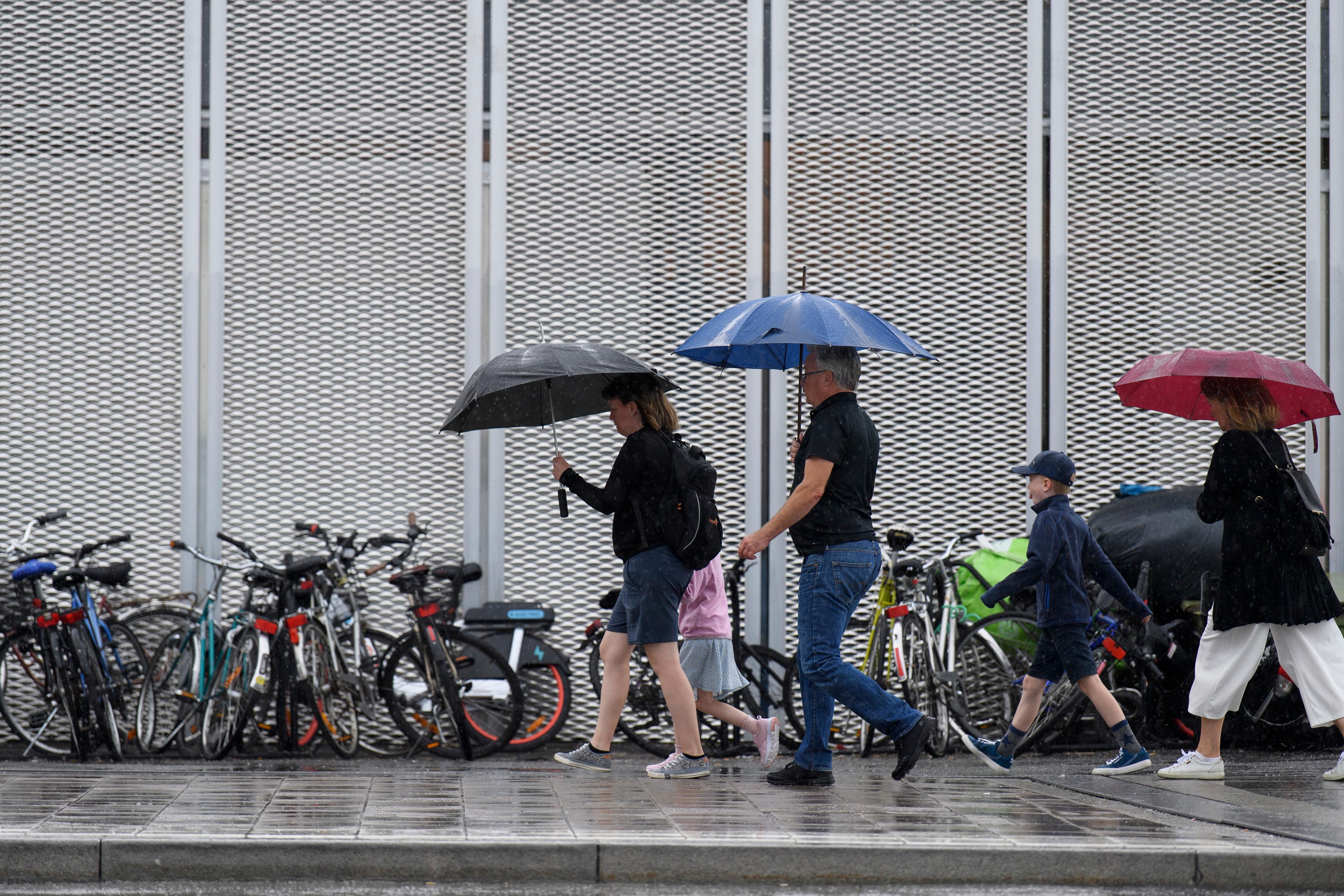 SMHI varnar för kraftiga regnskurar under onsdagen. Arkivbild Foto: Oscar Olsson/TT