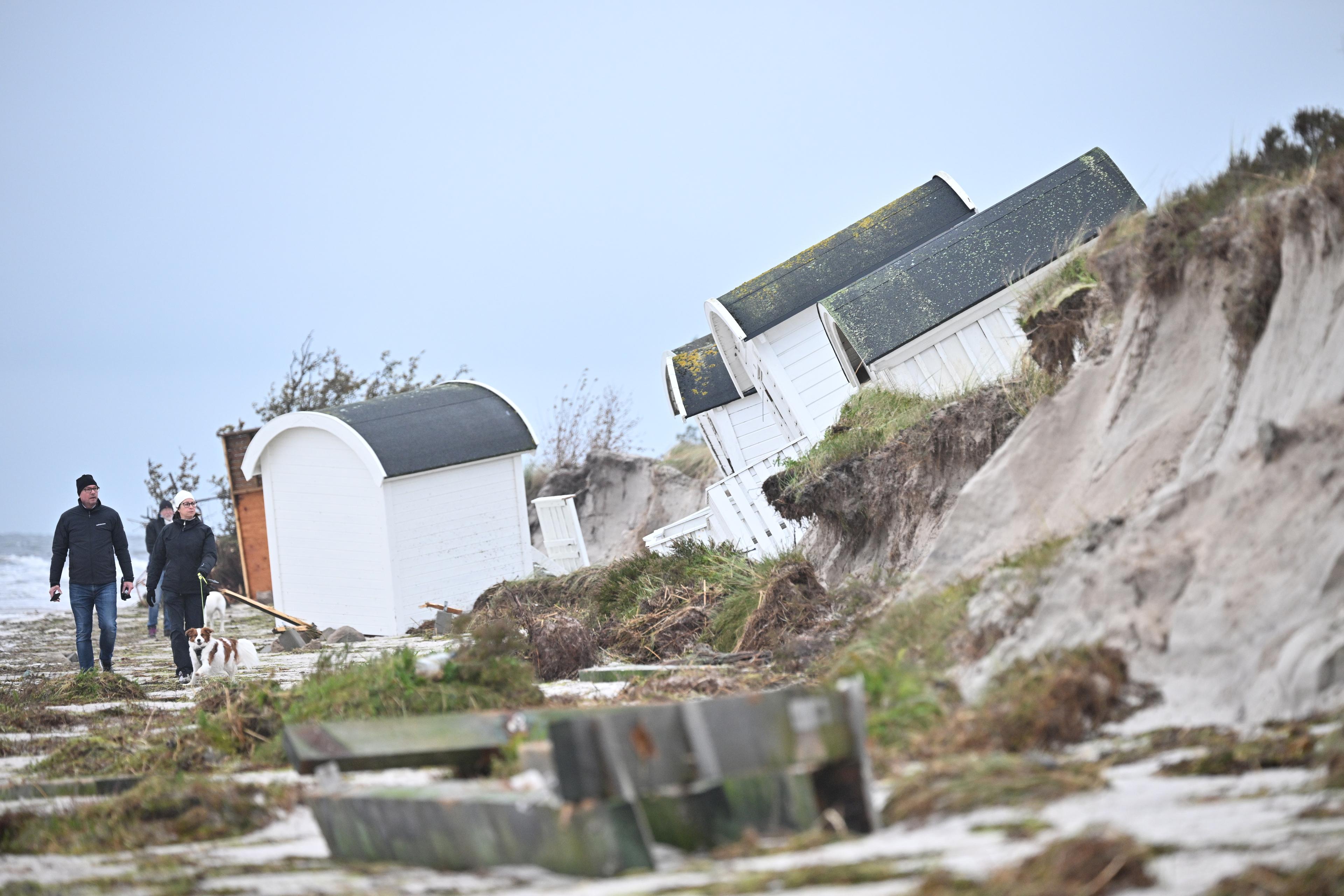 Stormen Babet orsakade stor skada i Skåne i höstas. Här i Ljunghusen. Arkivbild. Foto: Johan Nilsson/TT