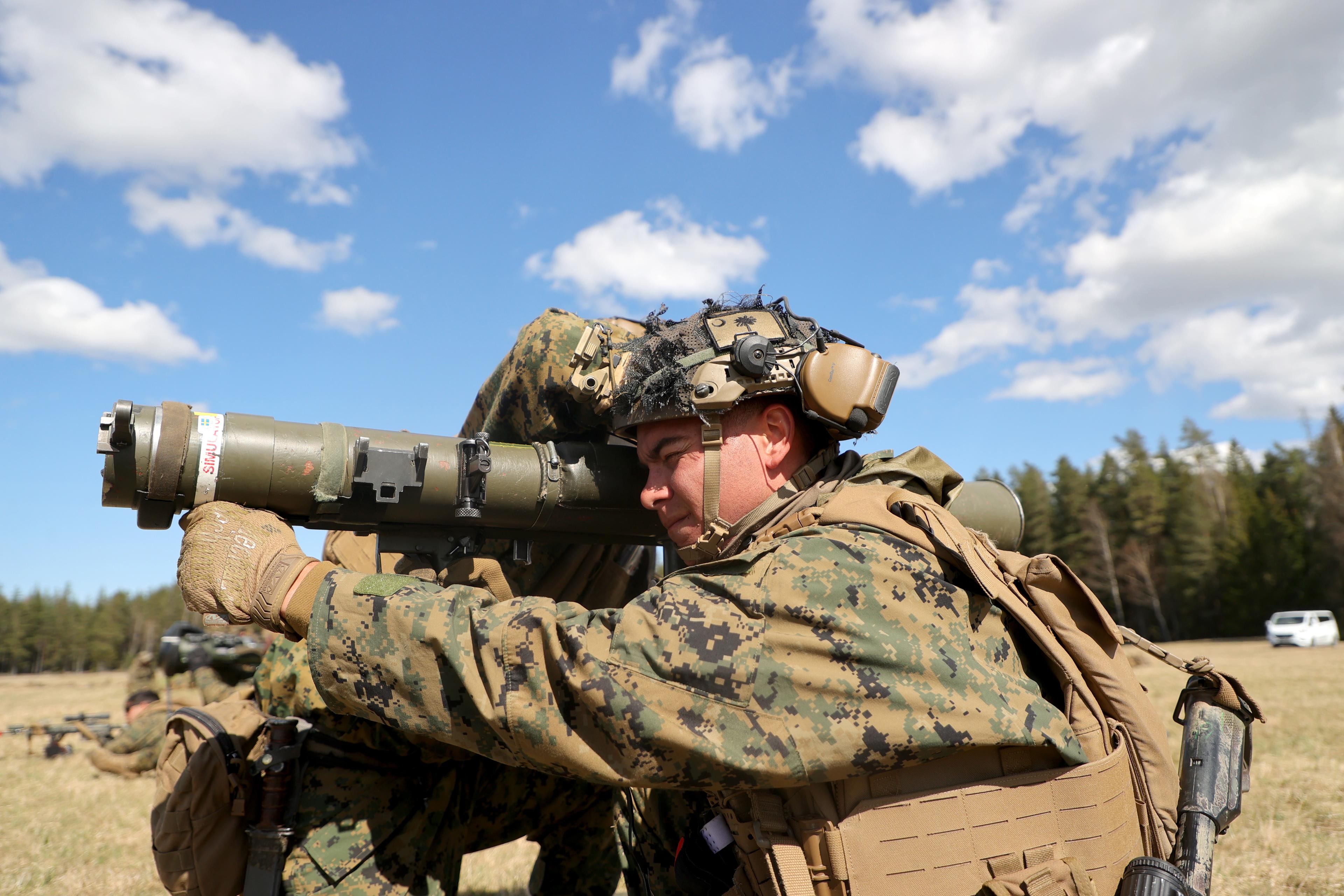 Amerikanska militärer övar vid militärövningen Aurora 23 i Sverige. Arkivbild. Foto: Adam Ihse/TT