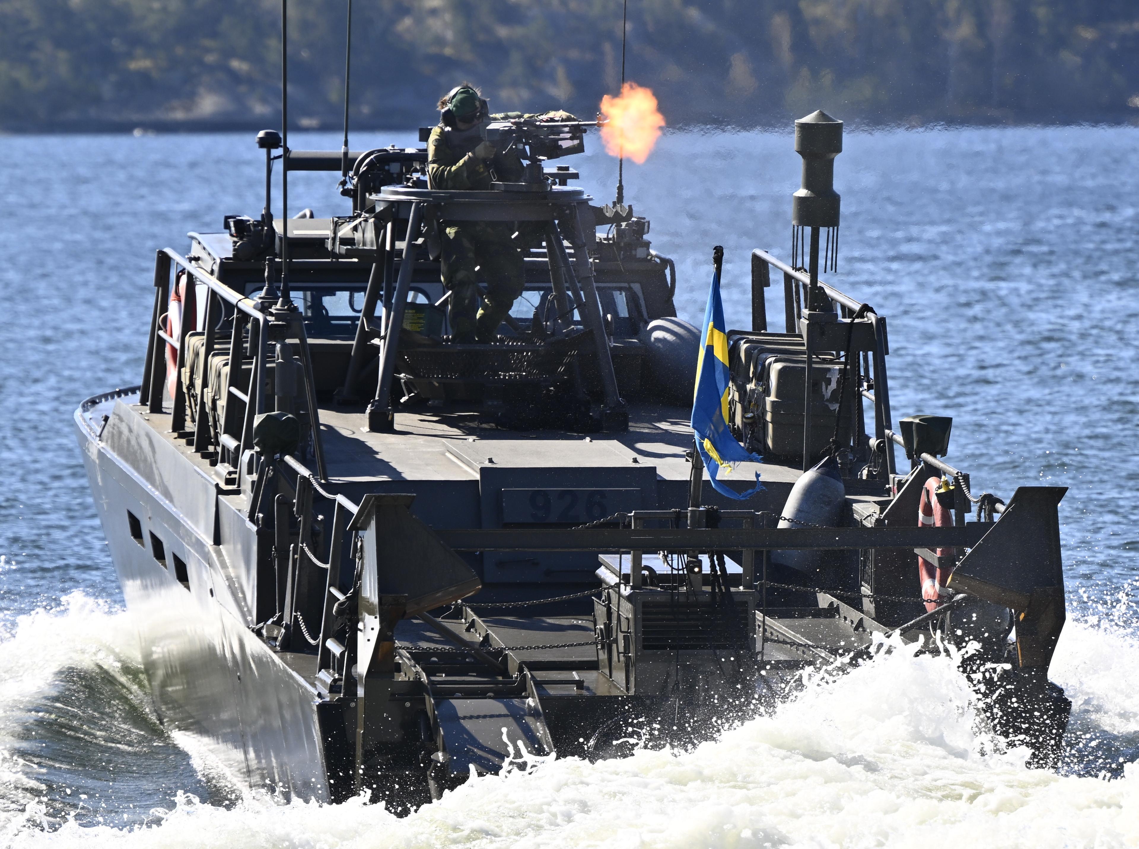Tio nya stridsbåtar beställda av Saab. Arkivbild. Foto: Anders Wiklund/TT