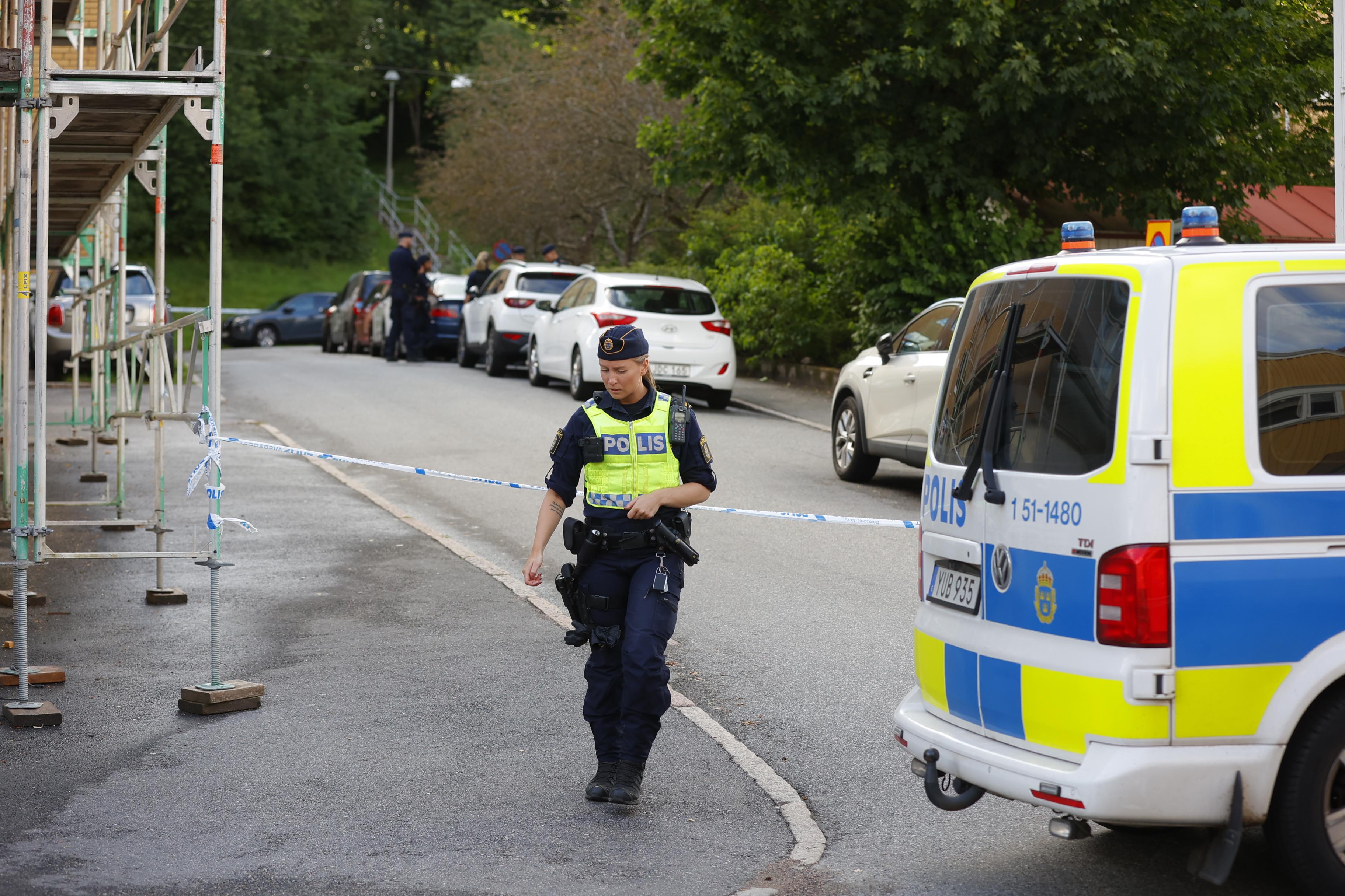 En misstänkt skottlossning har inträffat i Bagaregården i Göteborg. Foto: Thomas Johansson/TT