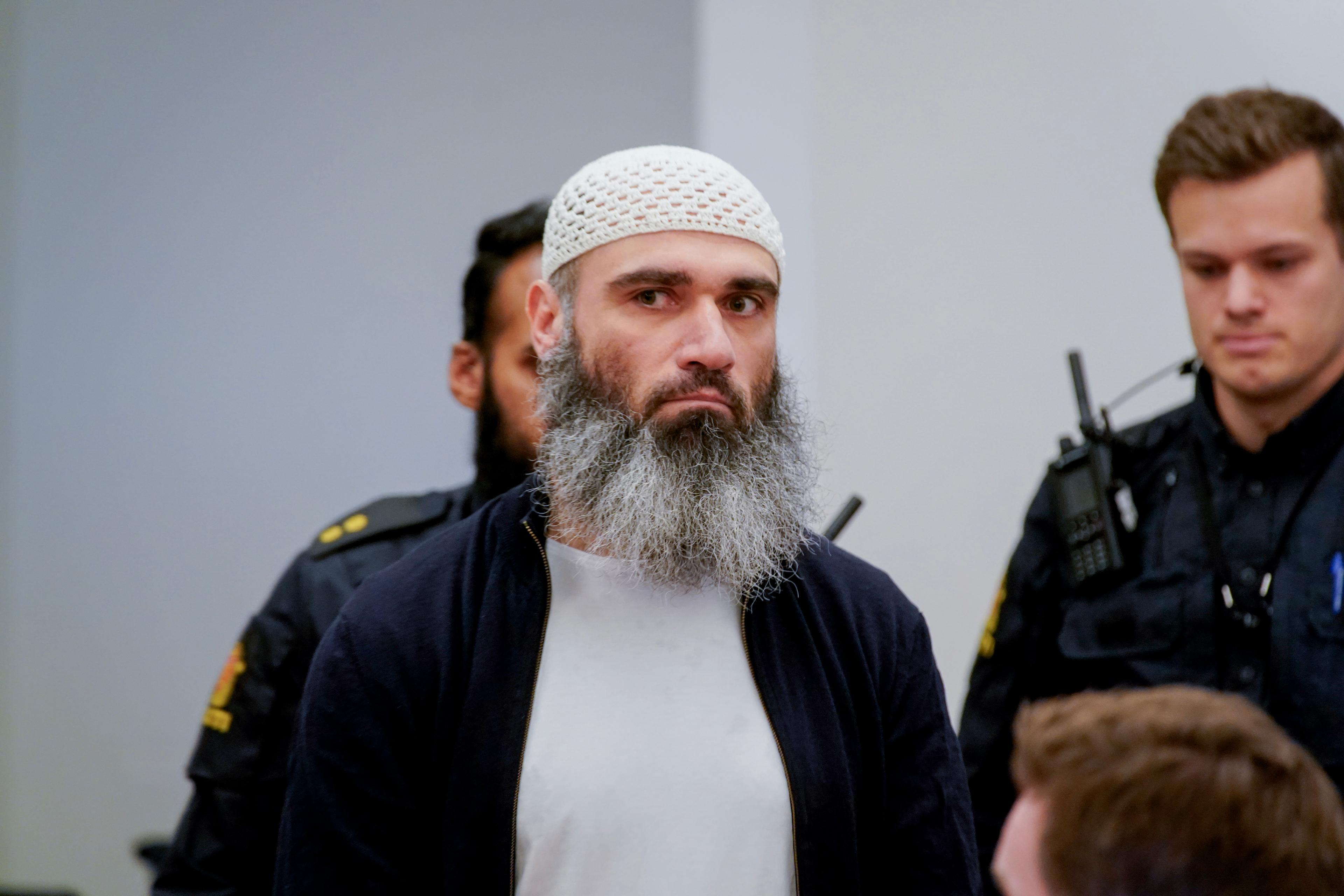 Zaniar Matapour i rättssal 250 i Oslo tingsrätt under rättegången i mars. Foto: Lise Åserud/NTB/TT