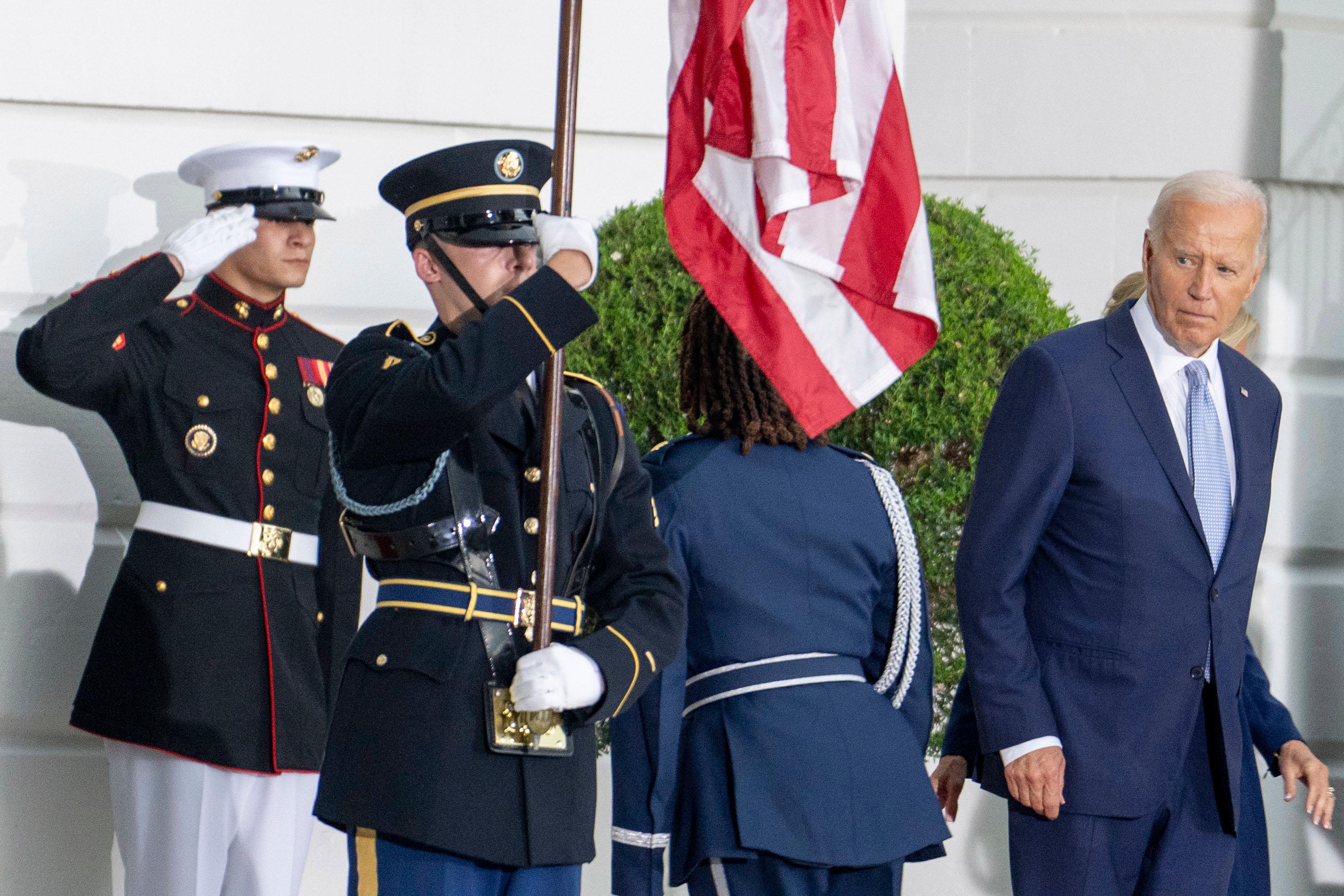 USA:s president Joe Biden i anslutning till Nato-mötet i Washington. Foto: Javad Parsa/AP/TT