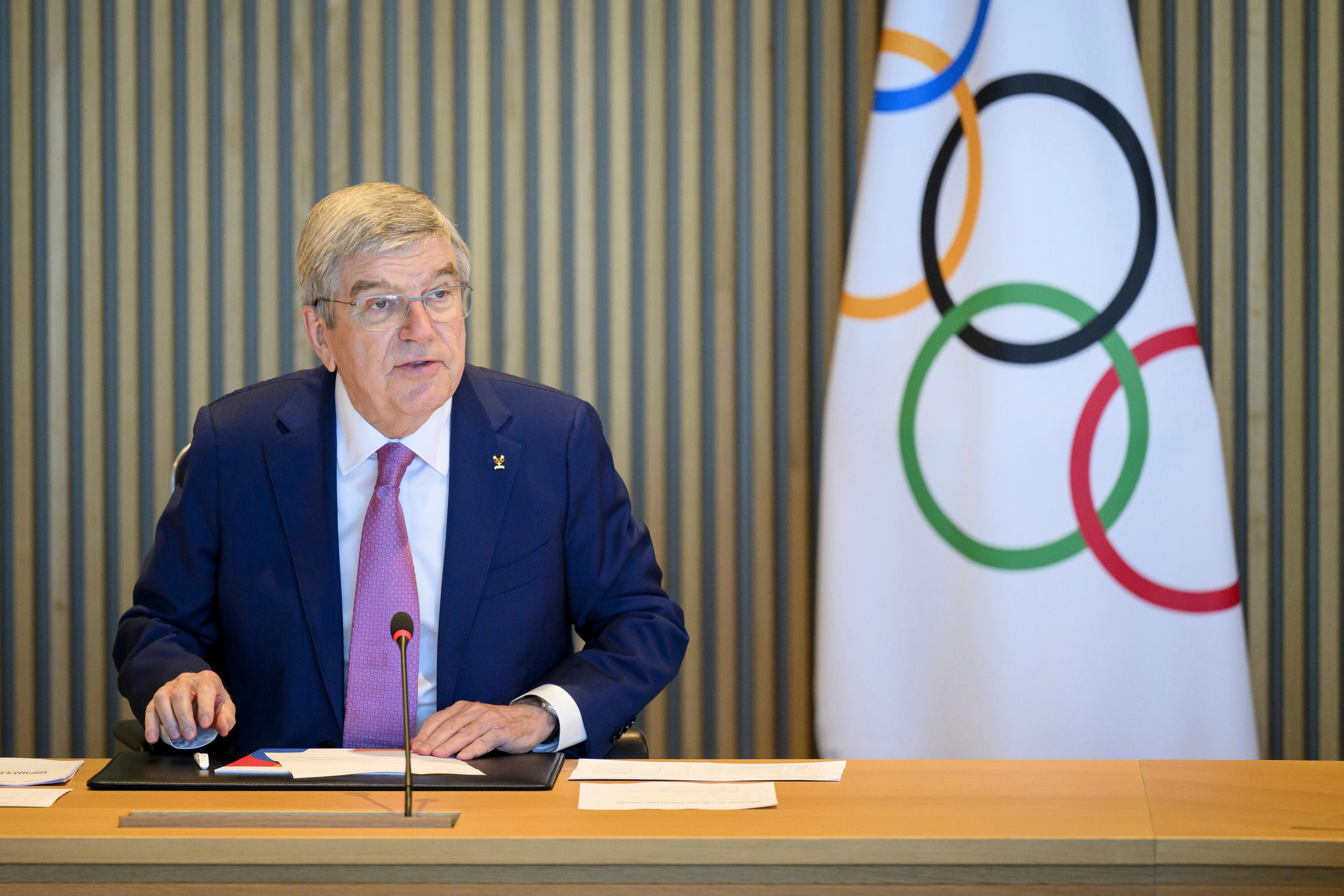 IOK:s ordförande Thomas Bach. Arkivbild. Foto: Laurent Gillieron/Keystone via AP/TT