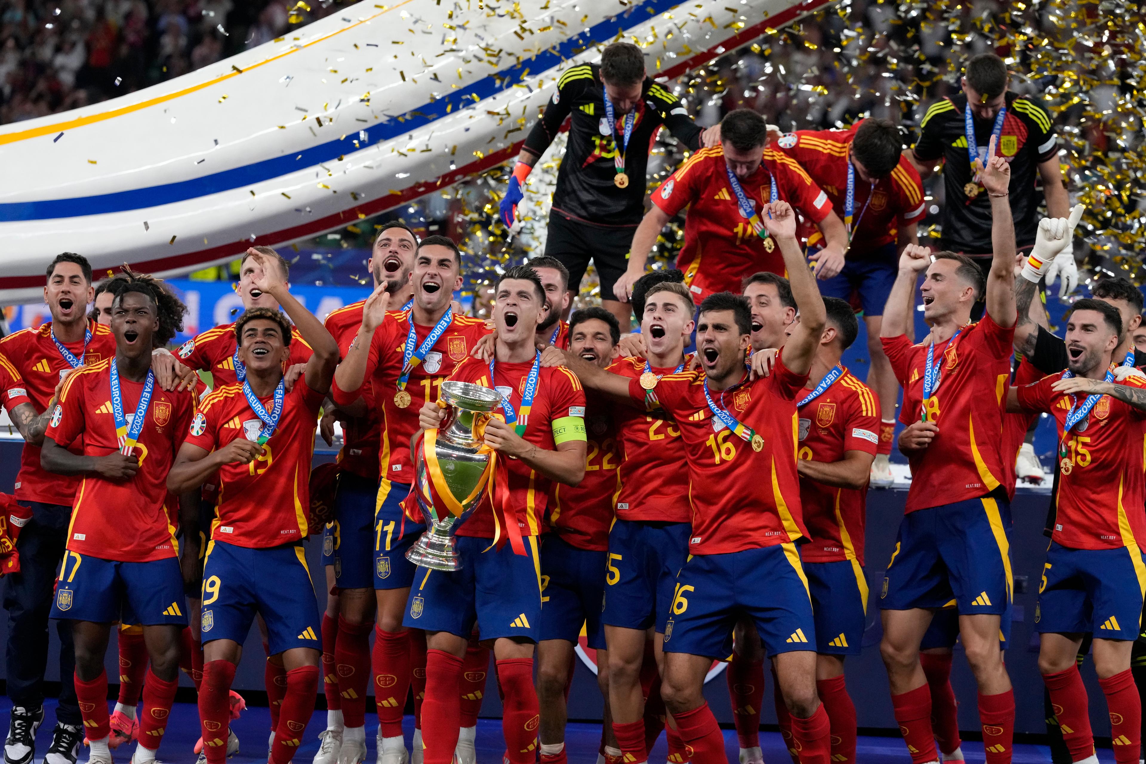 Spanien vann EM för fjärde gången. Foto: Frank Augstein/AP/TT