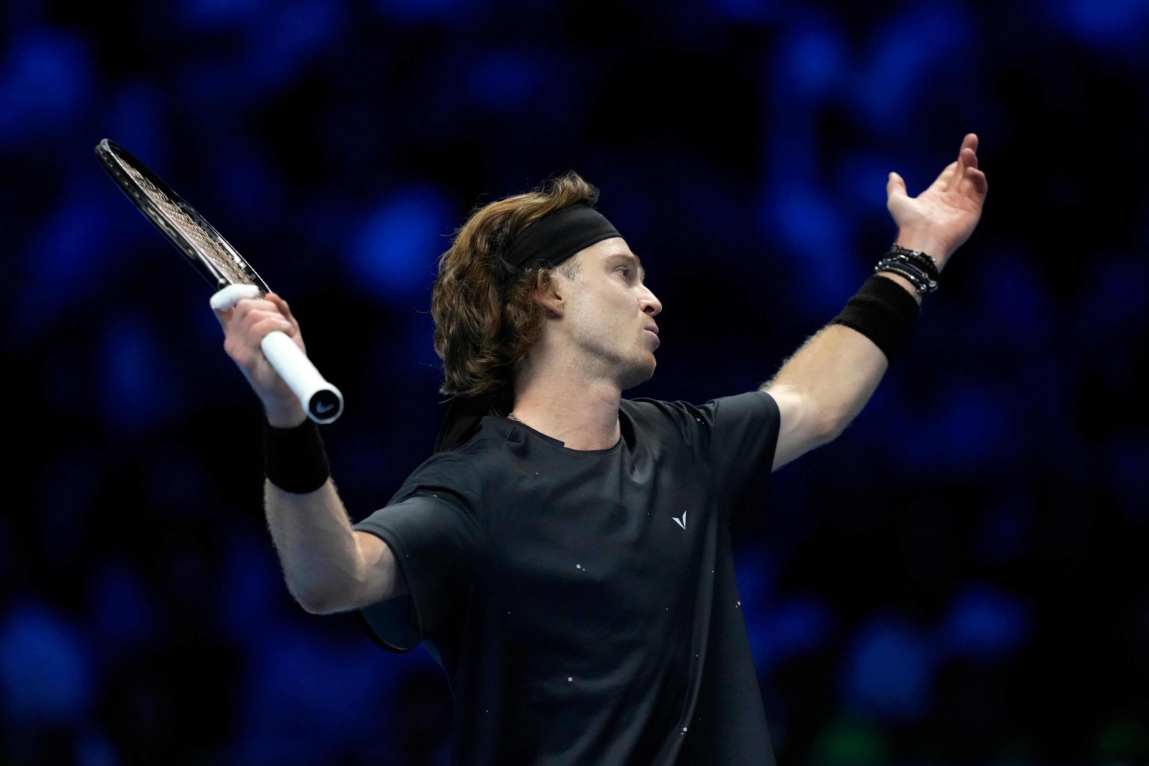 Den regerande mästaren Andrej Rubljov är ute ur ATP-touren i Båstad redan efter andra omgången. Arkivbild. Foto: Antonio Calanni/AP/TT