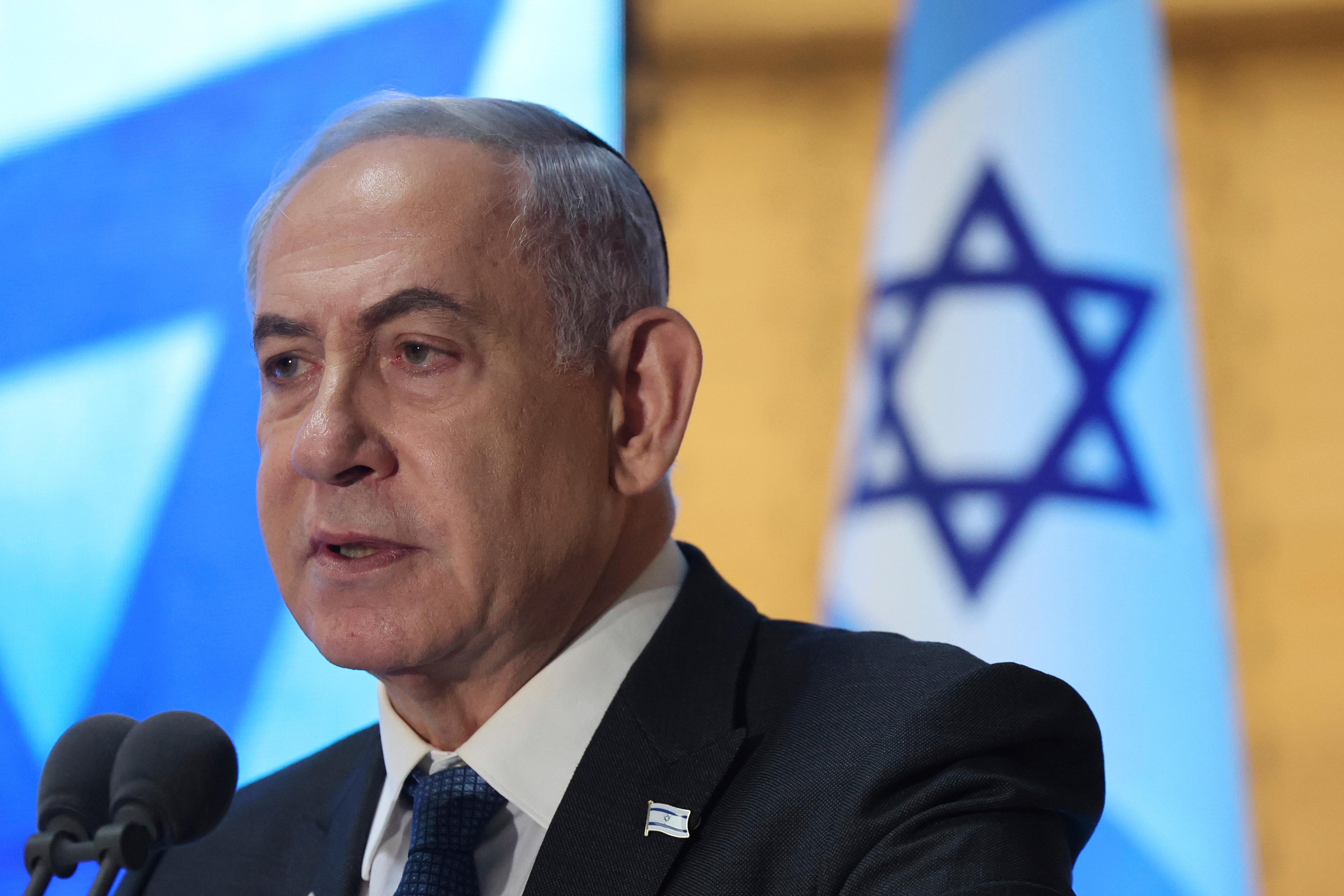 Israels premiärminister Netanyahu är i Washington. Arkivbild. Foto: Abir Sultan/AP/TT