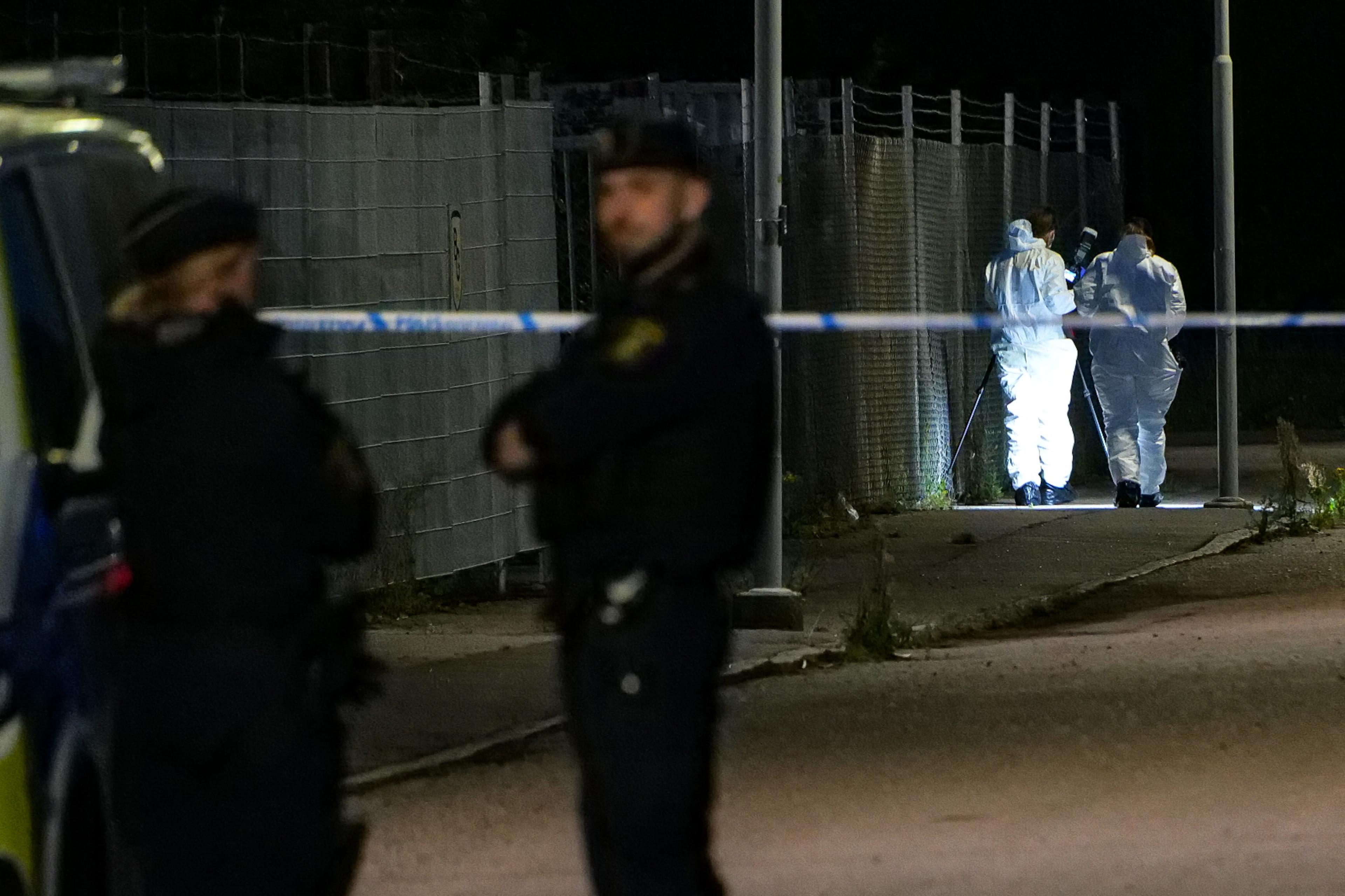 Polisen utreder ett misstänkt mord på en kvinna i Landskrona. Foto: Mikael Nilsson / TT