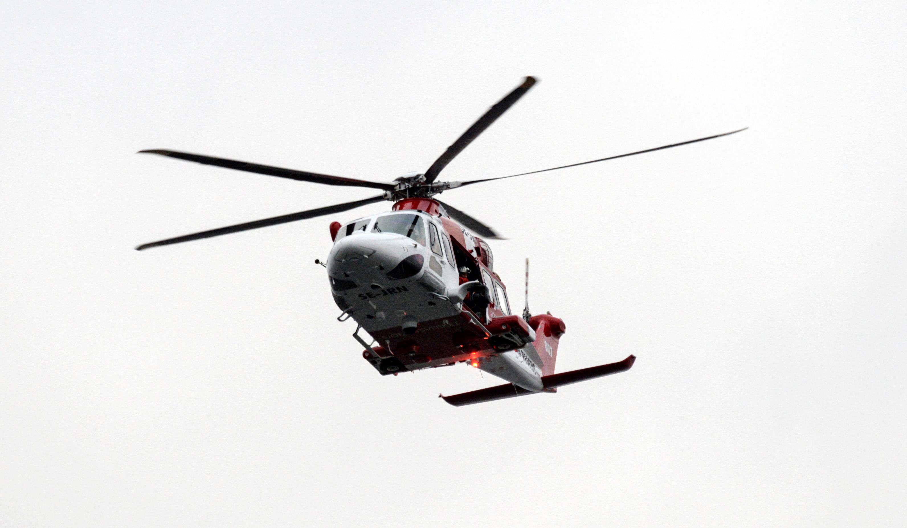 En helikopter bidrog i sökarbetet. Arkivbild. Foto: Johan Nilsson/TT