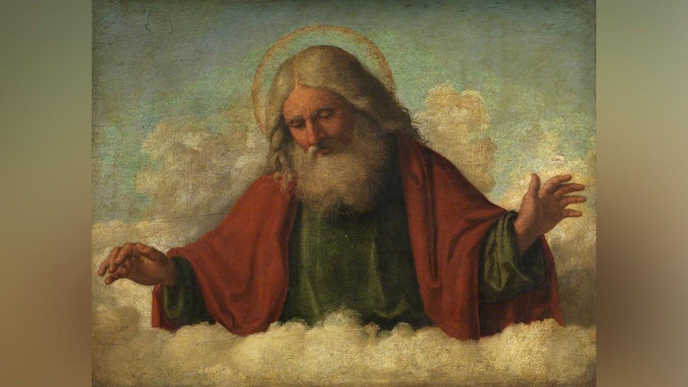 Målning av Giovanni Battista Cima (1460–1517). I ”De stora tänkarnas uppfattningar om Gud” försöker en mänsklig skapelse förstå människans eventuella skapare. Foto: Public Domain