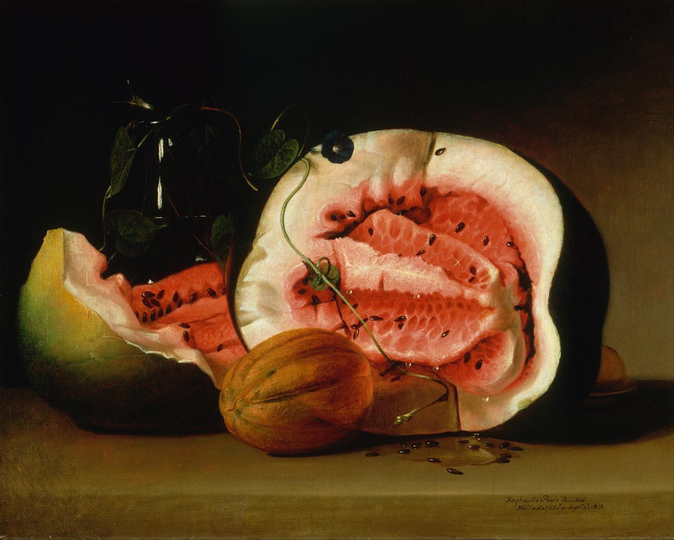 ”Meloner och blomma för dagen” (1813).
Foto: Public Domain.