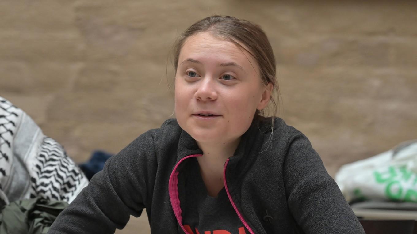 Greta Thunberg uppges ha protesterat vid Köpenhamns universitet. Foto: Roger Sahlström