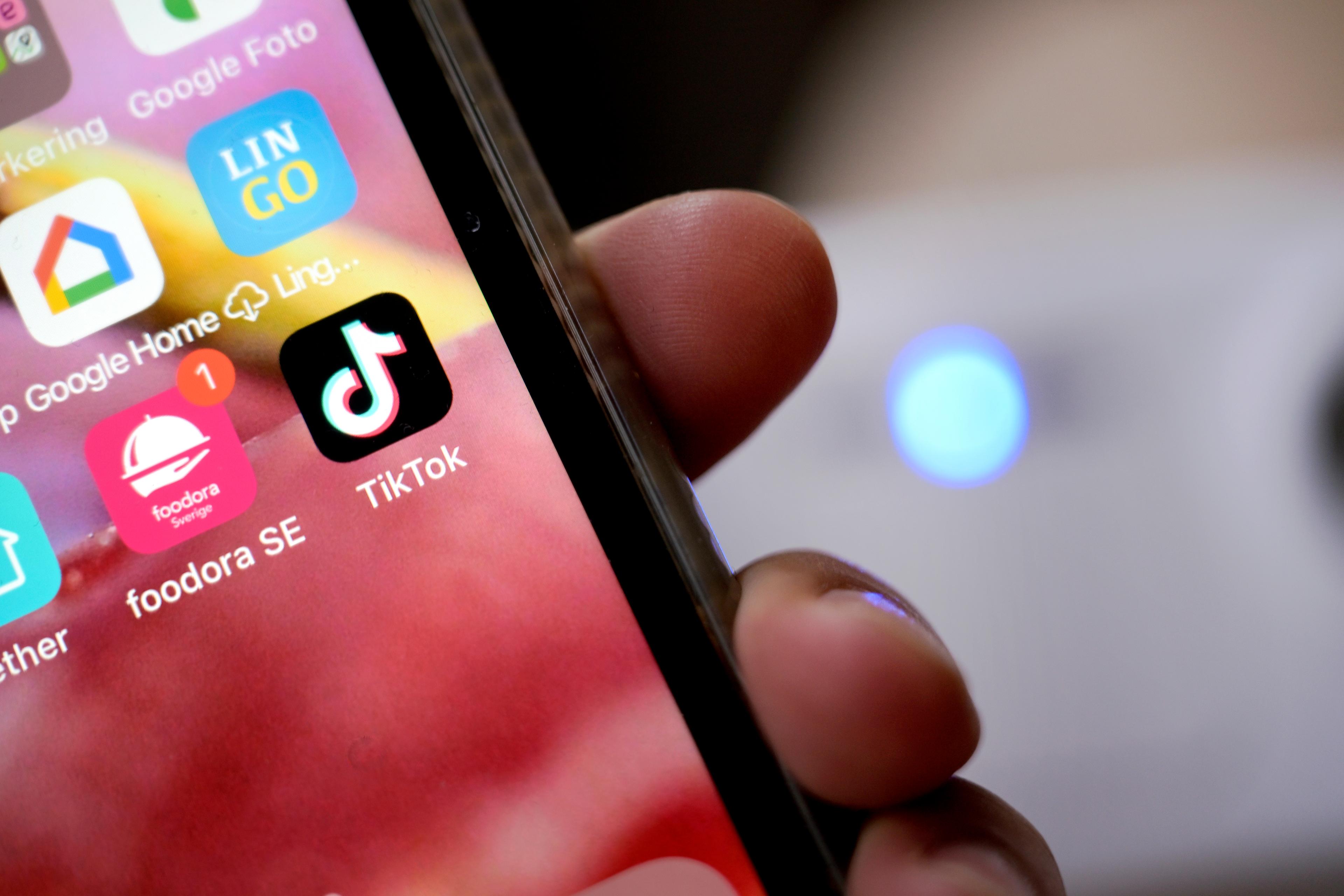 Den kinesiska appen Tiktok från företaget Bytedance är en app för skapande och delning av video och livesändningar. Arkivbild. Foto: Janerik Henriksson/TT