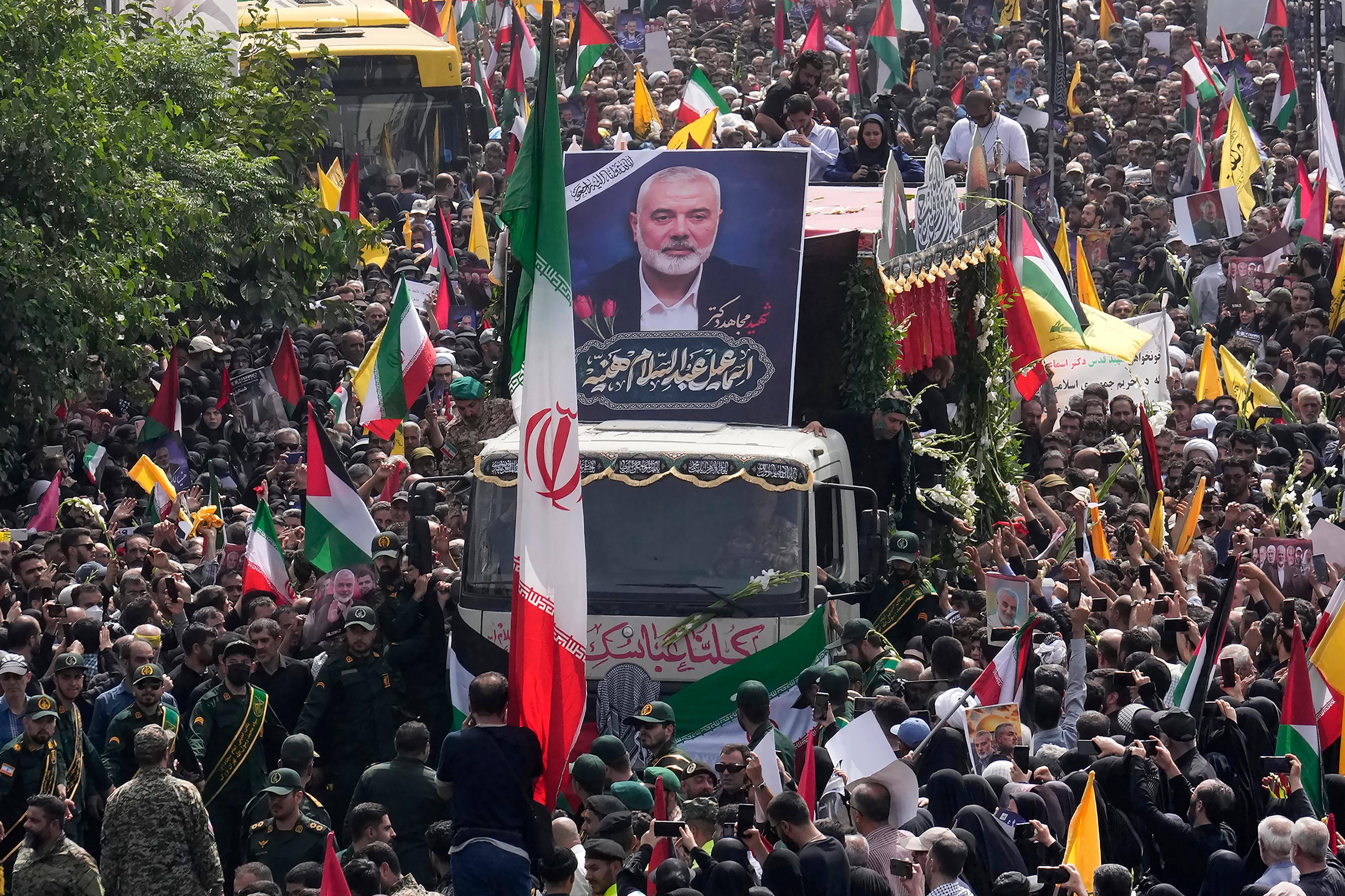 Hamasledare Ismail Haniya begravdes på torsdagen. Foto: Vahid Salemi/AP/TT