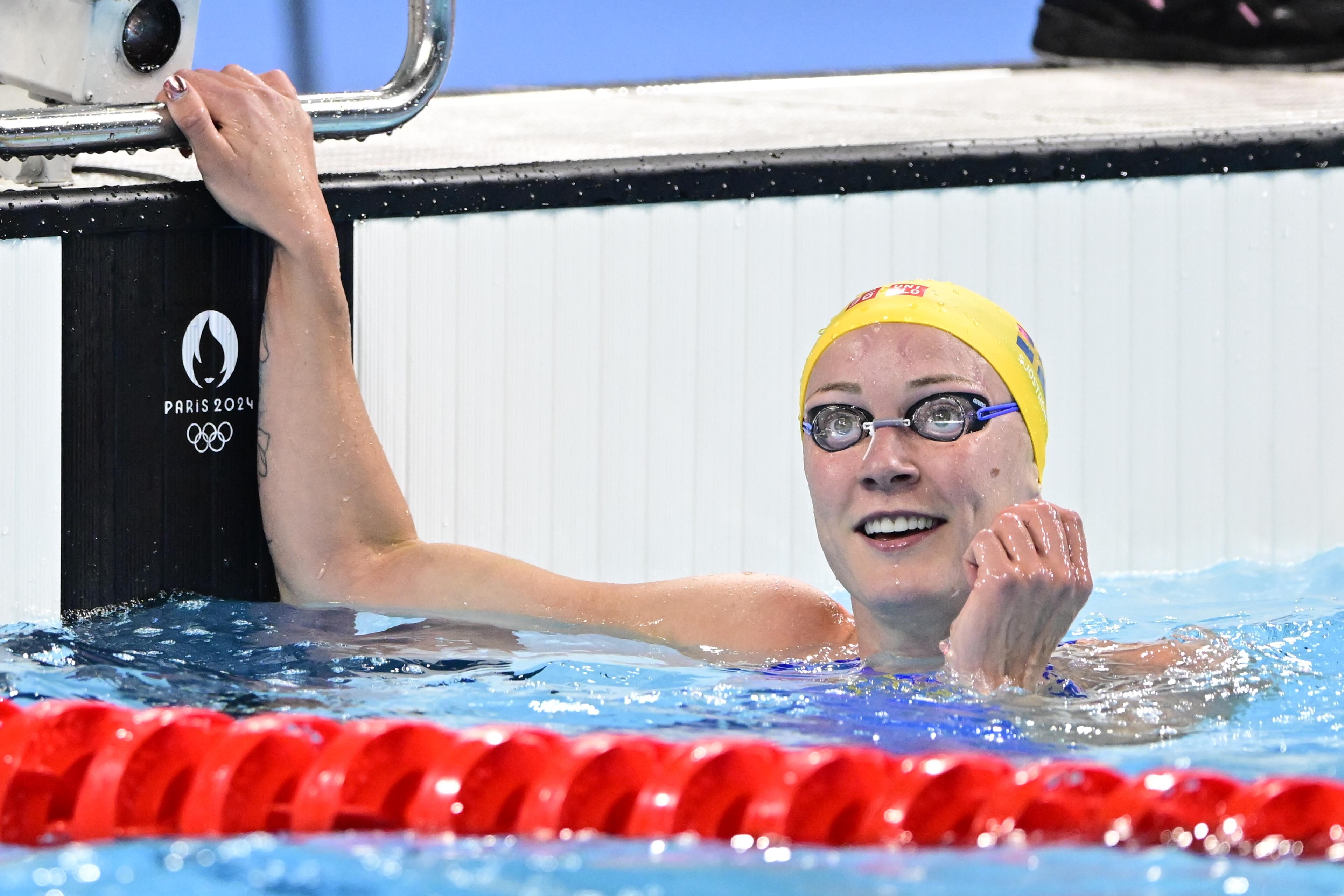 Sarah Sjöström var överlägsen i försöken på 50 meter fritt i OS. Foto: Jonas Ekströmer/TT