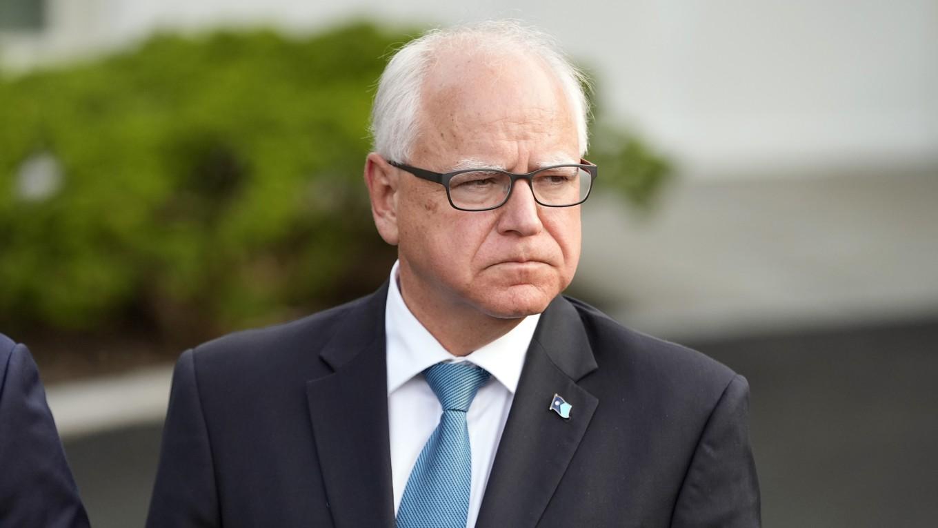 Minnesotas guvernör Tim Walz uppges bli Kamala Harris vicepresidentkandidat. Arkivbild. Foto: Jacquelyn Martin/AP/TT