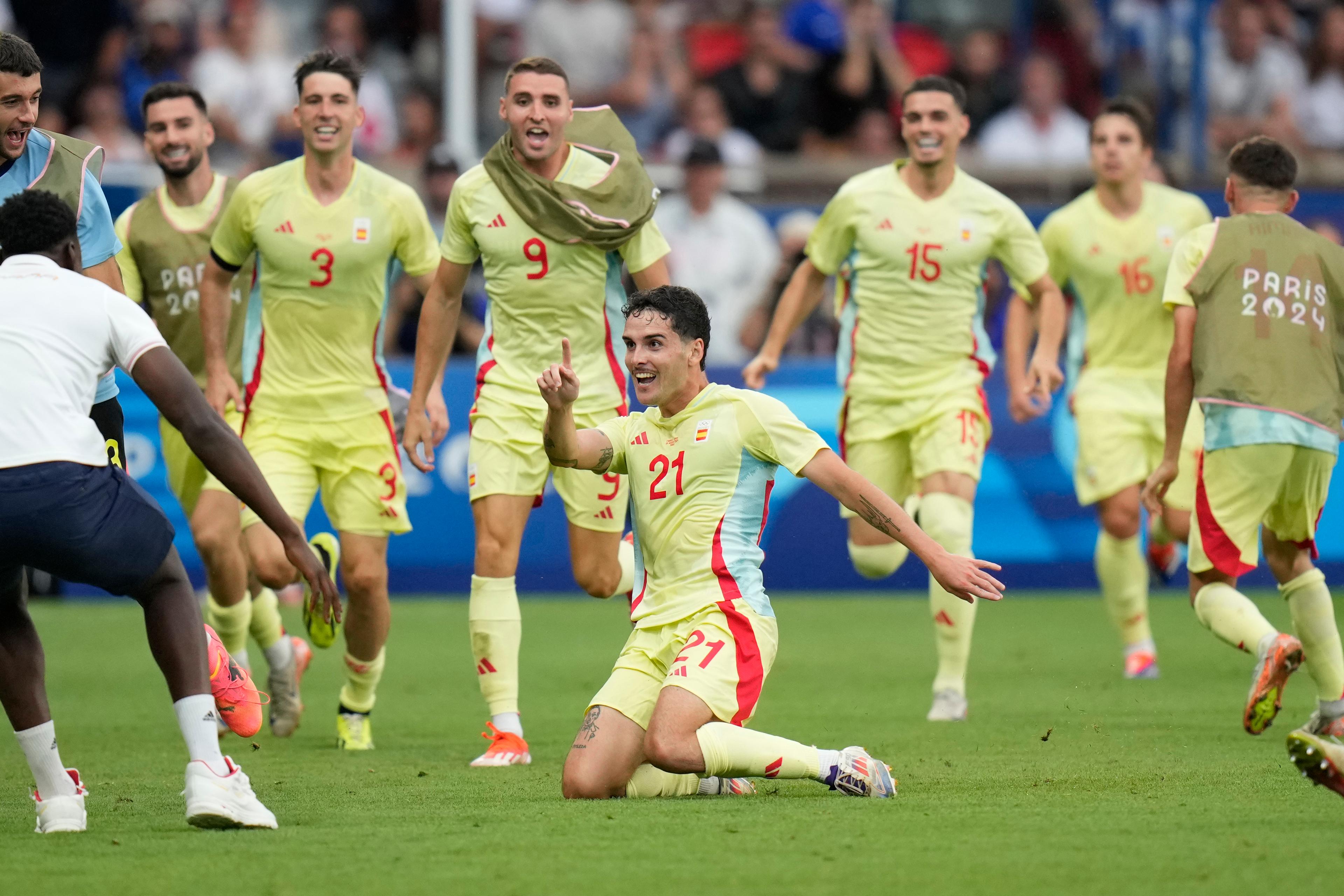 Sergio Camello satte dit det avgörande målet för Spanien. Foto: Francisco Seco/AP/TT